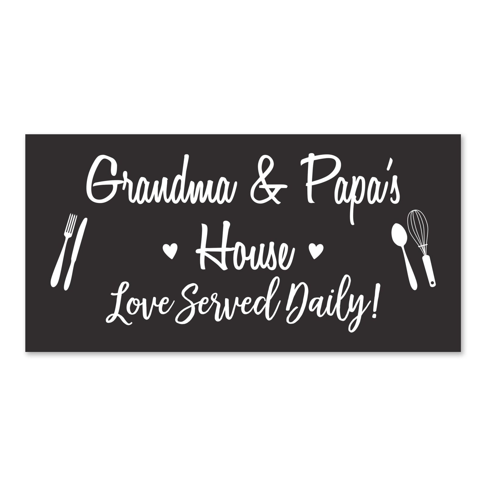 Grandparents Plaque Love Served Daily - Grandma & Papa - LifeSong Milestones