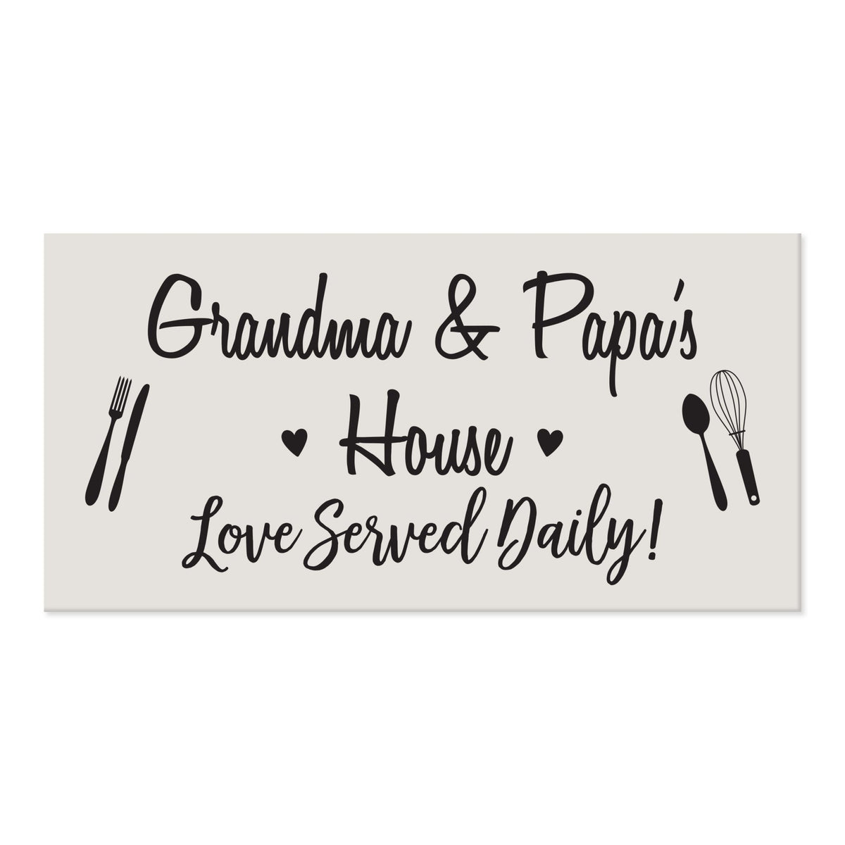 Grandparents Plaque Love Served Daily - Grandma &amp; Papa - LifeSong Milestones