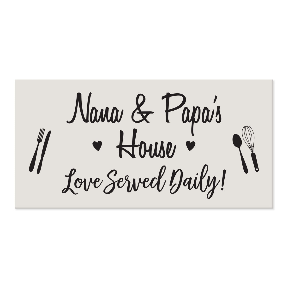 Grandparents Plaque Love Served Daily - Nana &amp; Papa - LifeSong Milestones