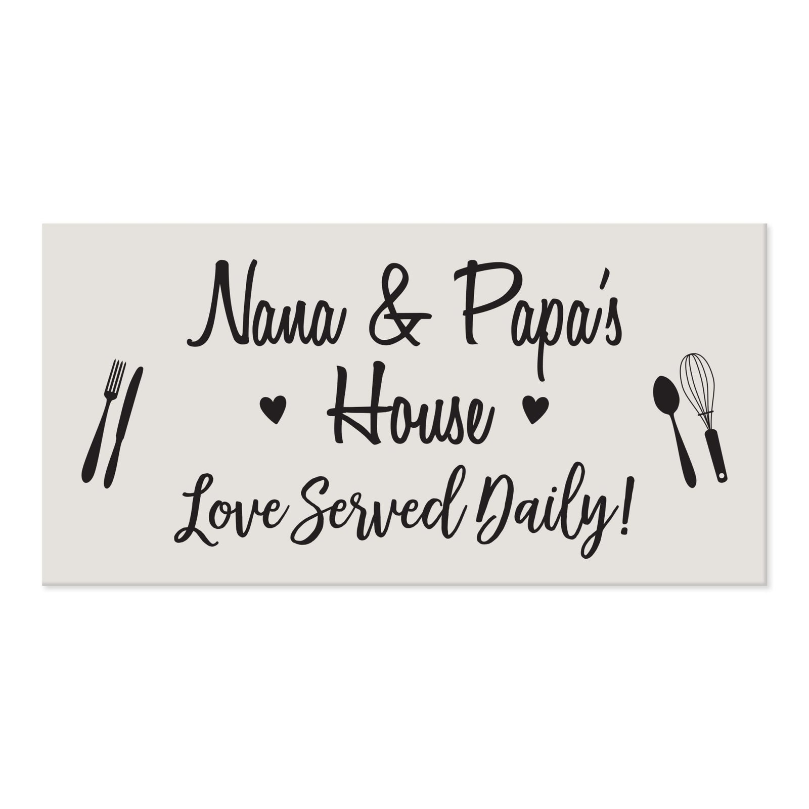 Grandparents Plaque Love Served Daily - Nana & Papa - LifeSong Milestones
