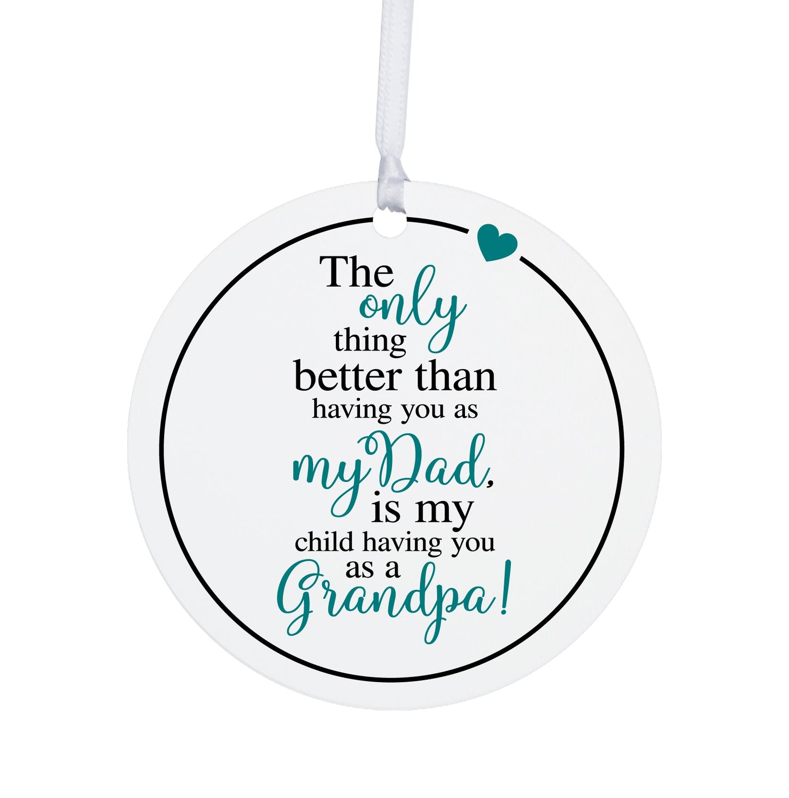 Grandparents White Ornament With Inspirational Message Gift Ideas - The Only Thing Better - LifeSong Milestones