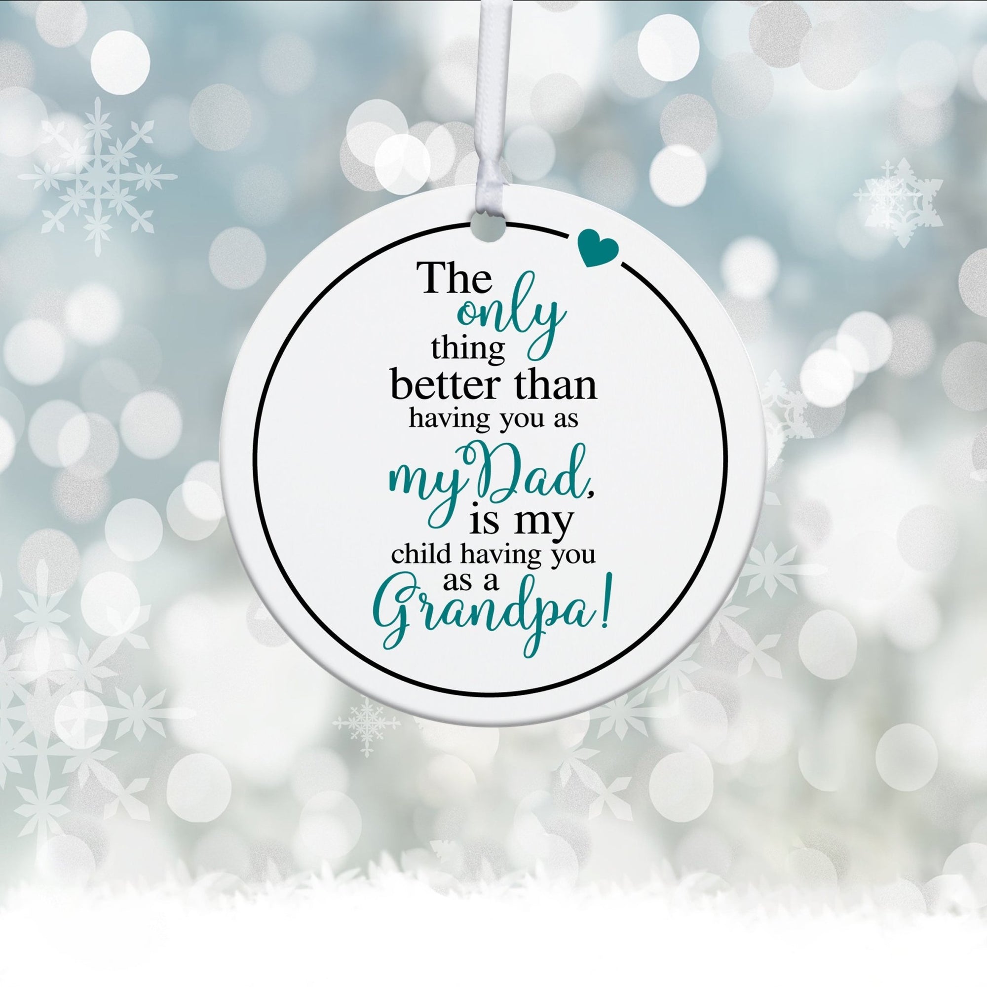 Grandparents White Ornament With Inspirational Message Gift Ideas - The Only Thing Better - LifeSong Milestones