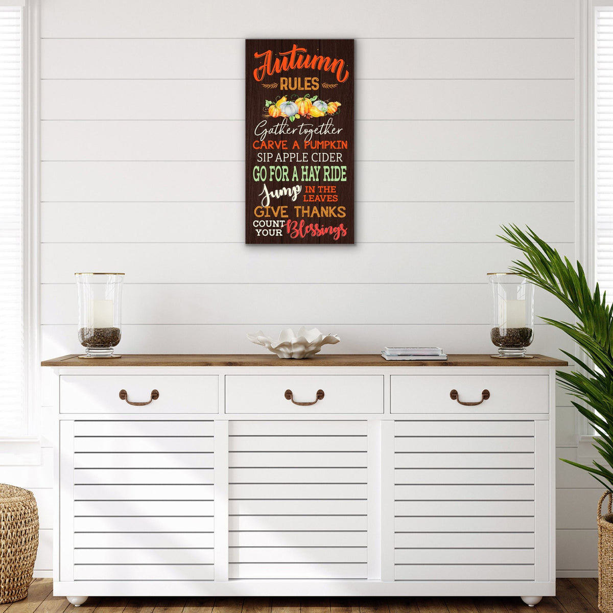 Hanging Fall Wooden Wall Art Sign for Home Decor - LifeSong Milestones