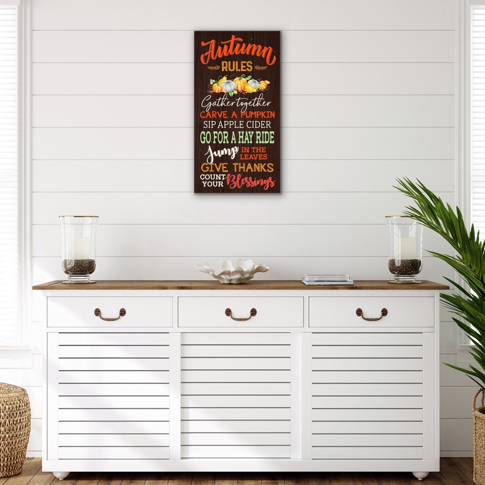 Hanging Fall Wooden Wall Art Sign for Home Decor - LifeSong Milestones