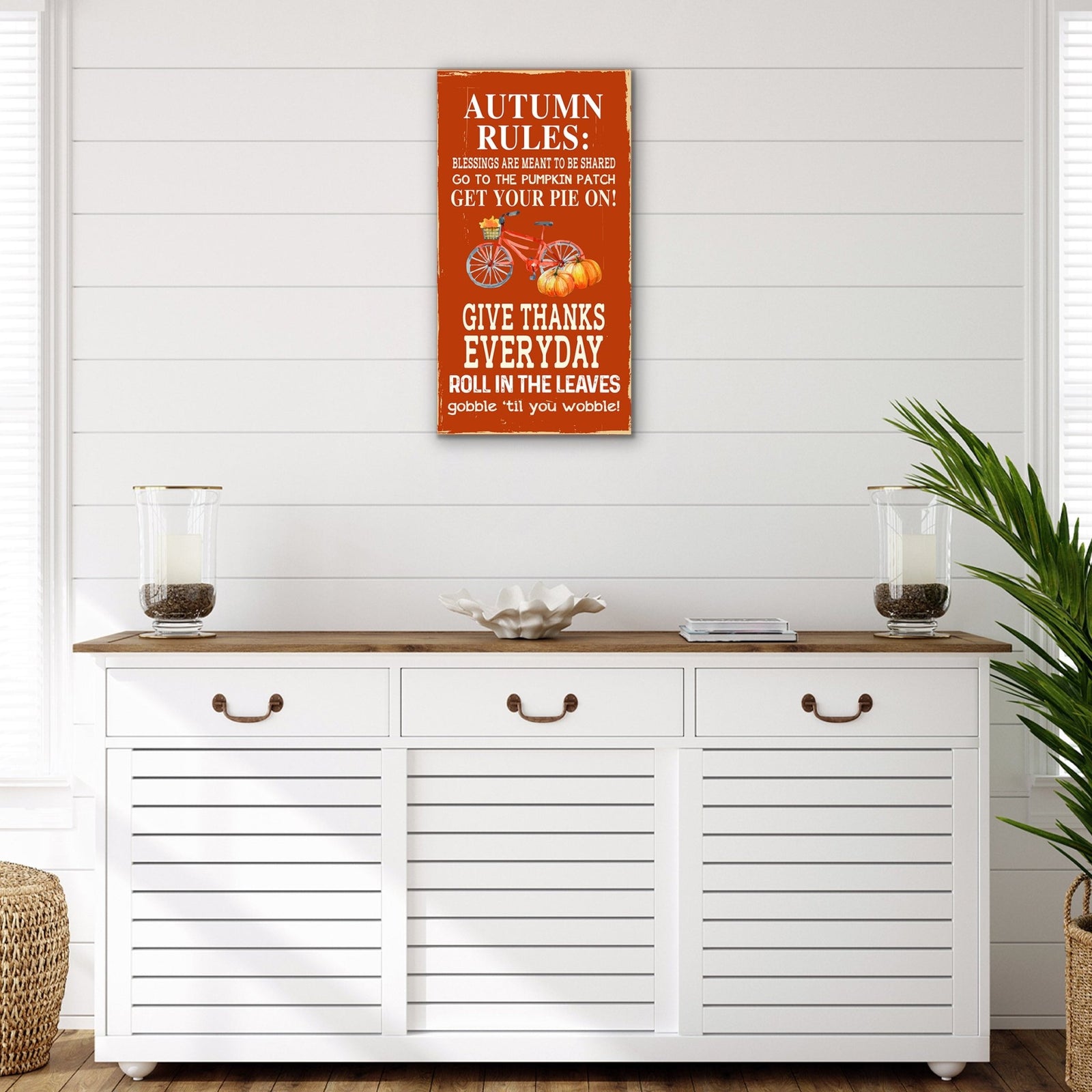 Hanging Fall Wooden Wall Art Sign for Home Decor - LifeSong Milestones