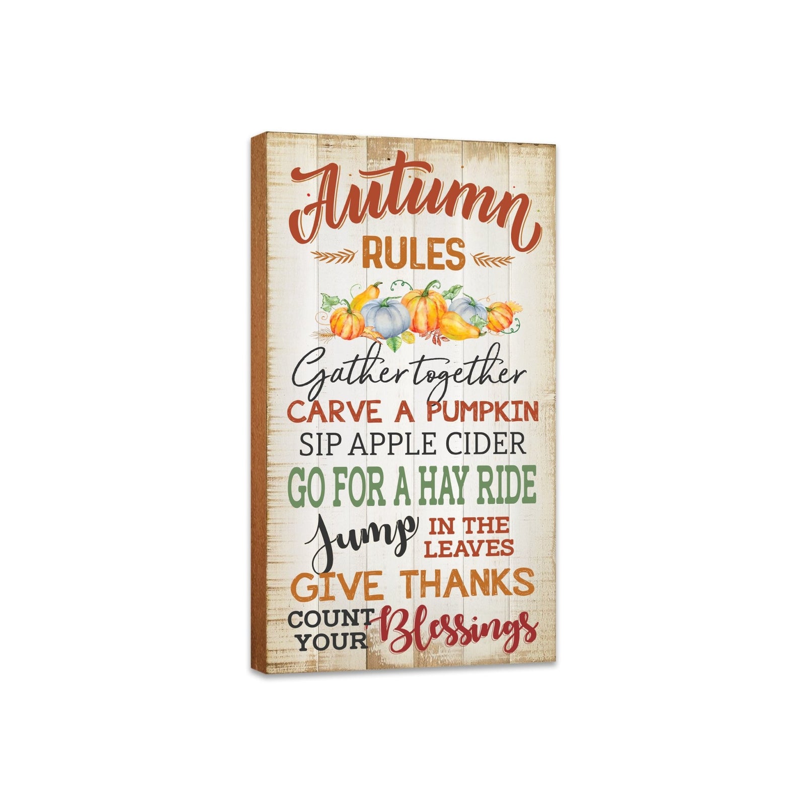 Hanging Fall Wooden Wall Art Sign for Home Decor - LifeSong Milestones