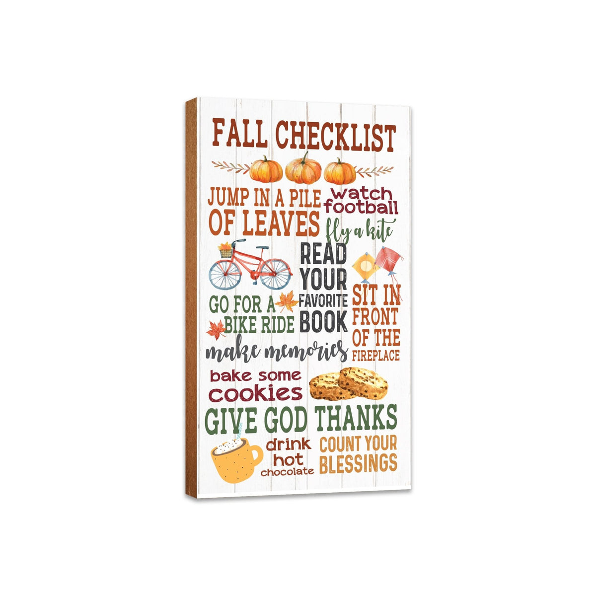 Hanging Fall Wooden Wall Art Sign for Home Decor - LifeSong Milestones