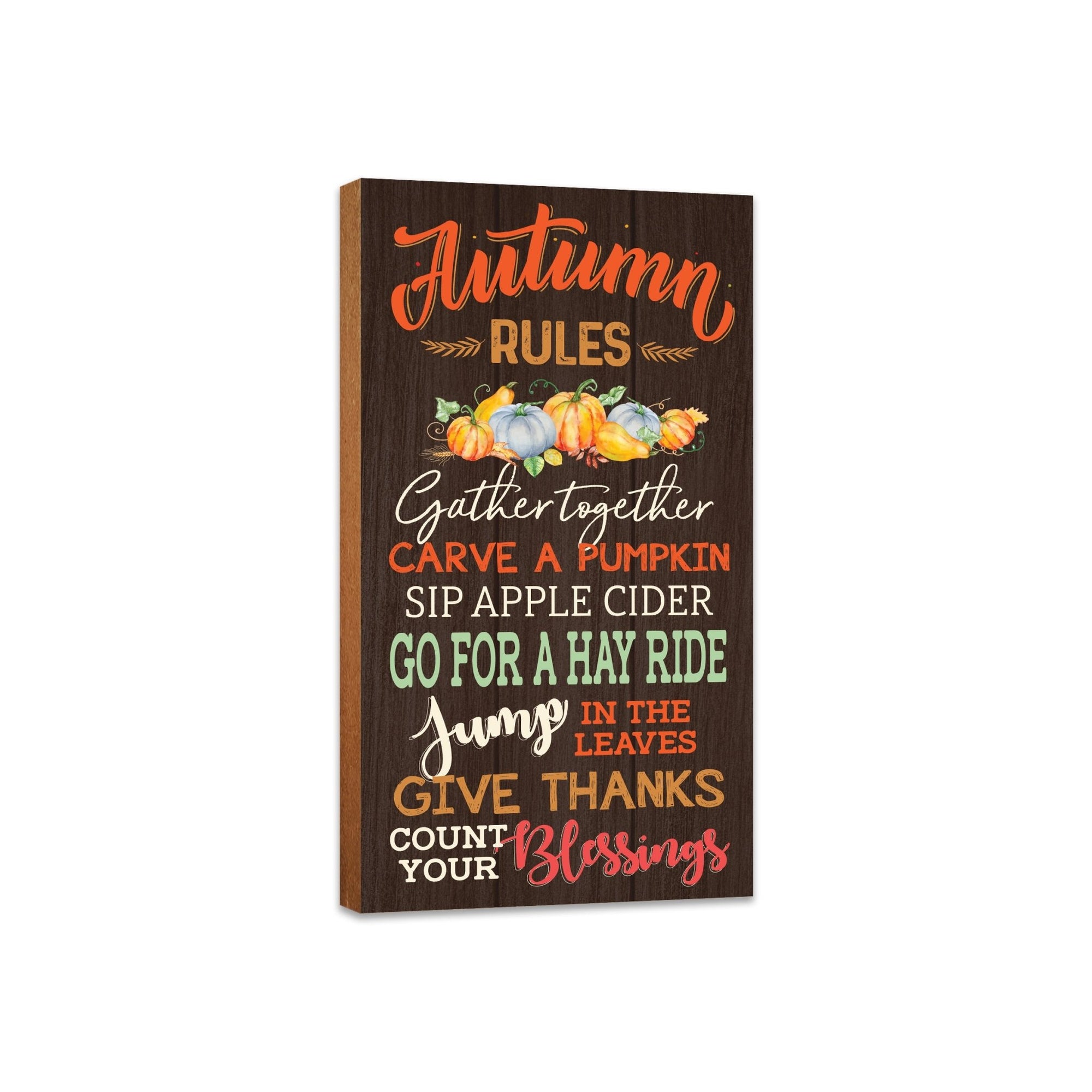 Hanging Fall Wooden Wall Art Sign for Home Decor - LifeSong Milestones