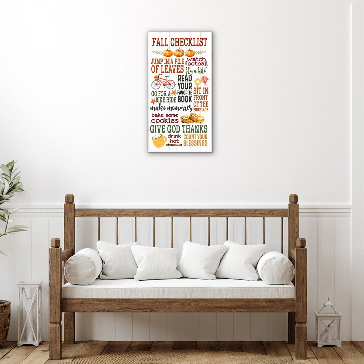 Hanging Fall Wooden Wall Art Sign for Home Decor - LifeSong Milestones