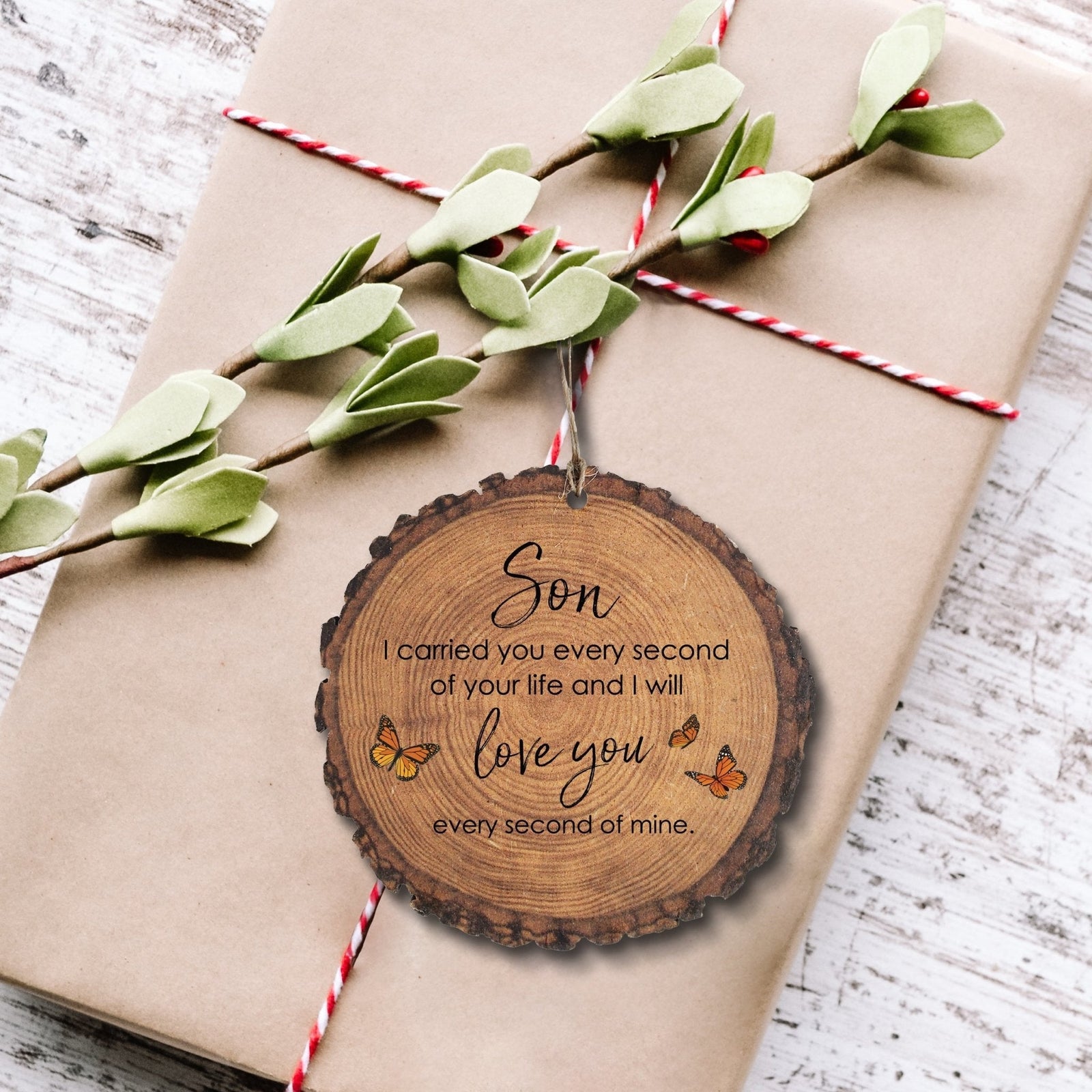 Hanging Memorial Bereavement Barky Ornament for Loss of Loved One - I Carried You - LifeSong Milestones