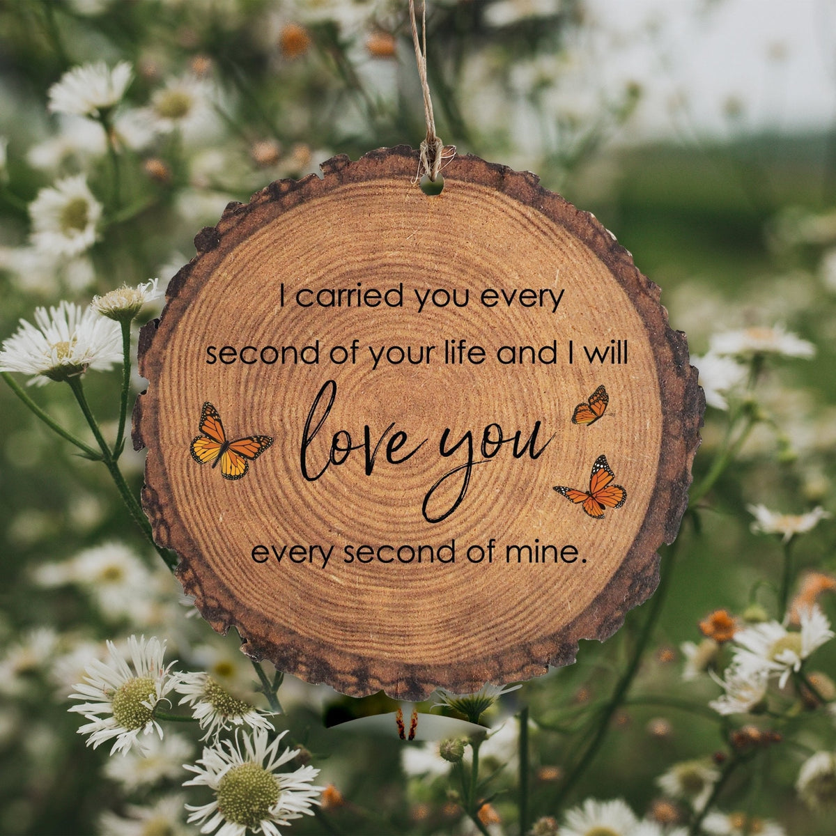 Hanging Memorial Bereavement Barky Ornament for Loss of Loved One - I Carried You - LifeSong Milestones