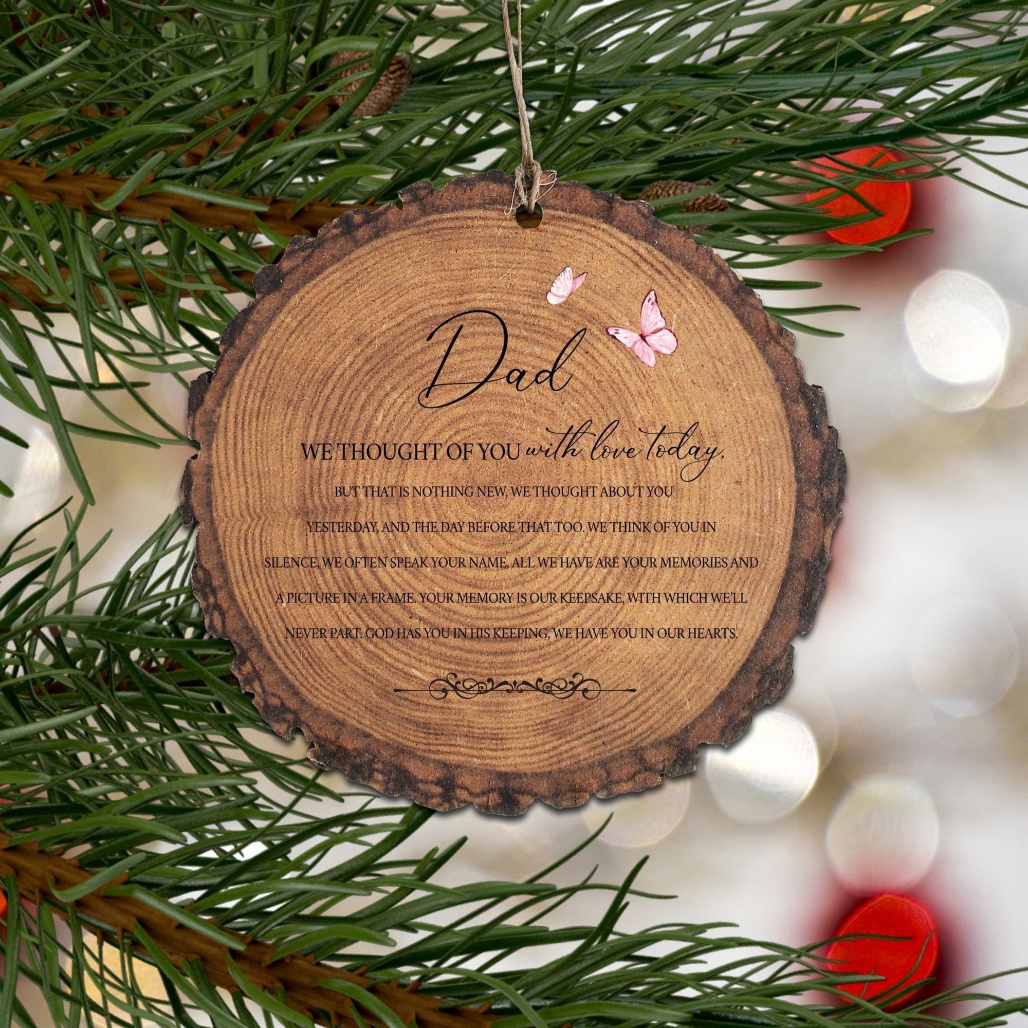 Hanging Memorial Bereavement Barky Ornament for Loss of Loved One - We Thought Of You - LifeSong Milestones