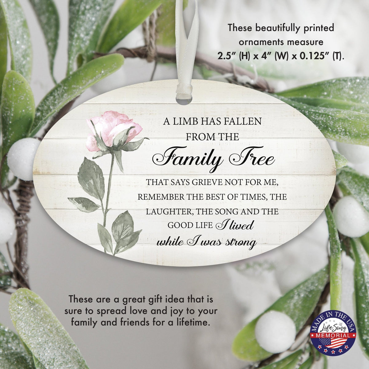 Hanging Memorial Bereavement Ornament for Loss of Loved One - LifeSong Milestones