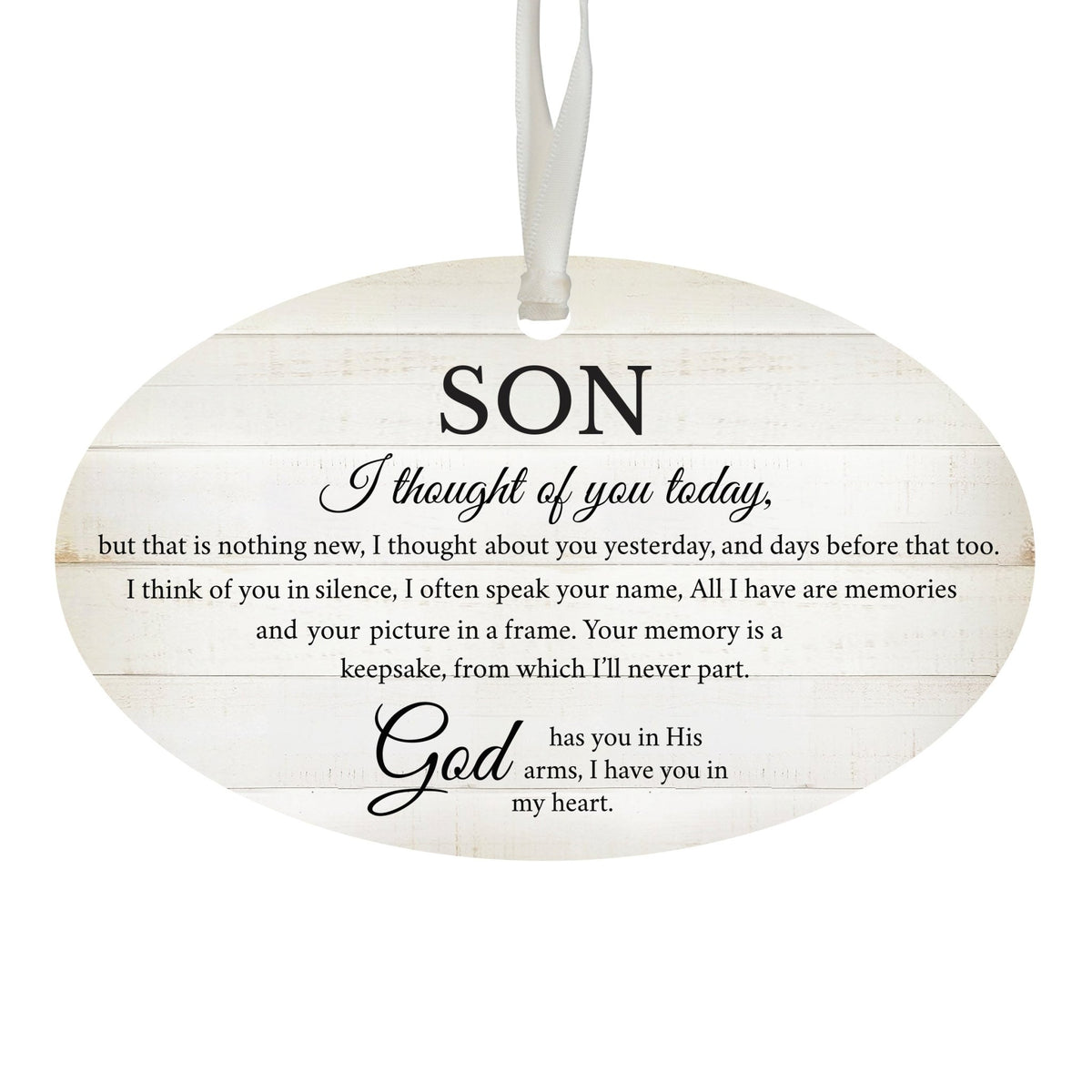 Hanging Memorial Bereavement Ornament for Loss of Loved One - I Thought Of You - LifeSong Milestones