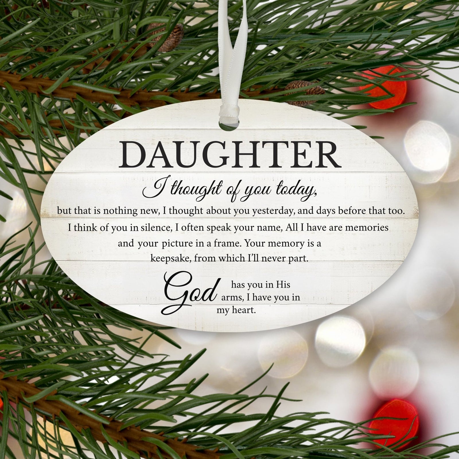 Hanging Memorial Bereavement Ornament for Loss of Loved One - I Thought Of You - LifeSong Milestones