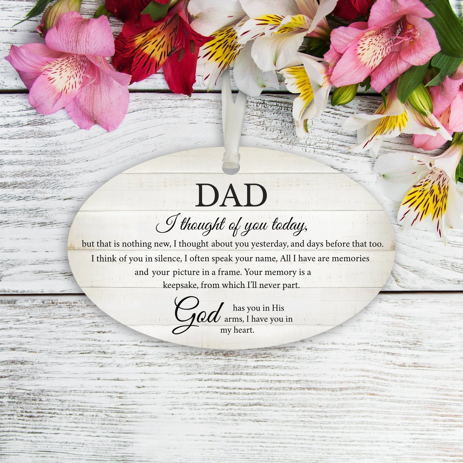 Hanging Memorial Bereavement Ornament for Loss of Loved One - I Thought Of You - LifeSong Milestones