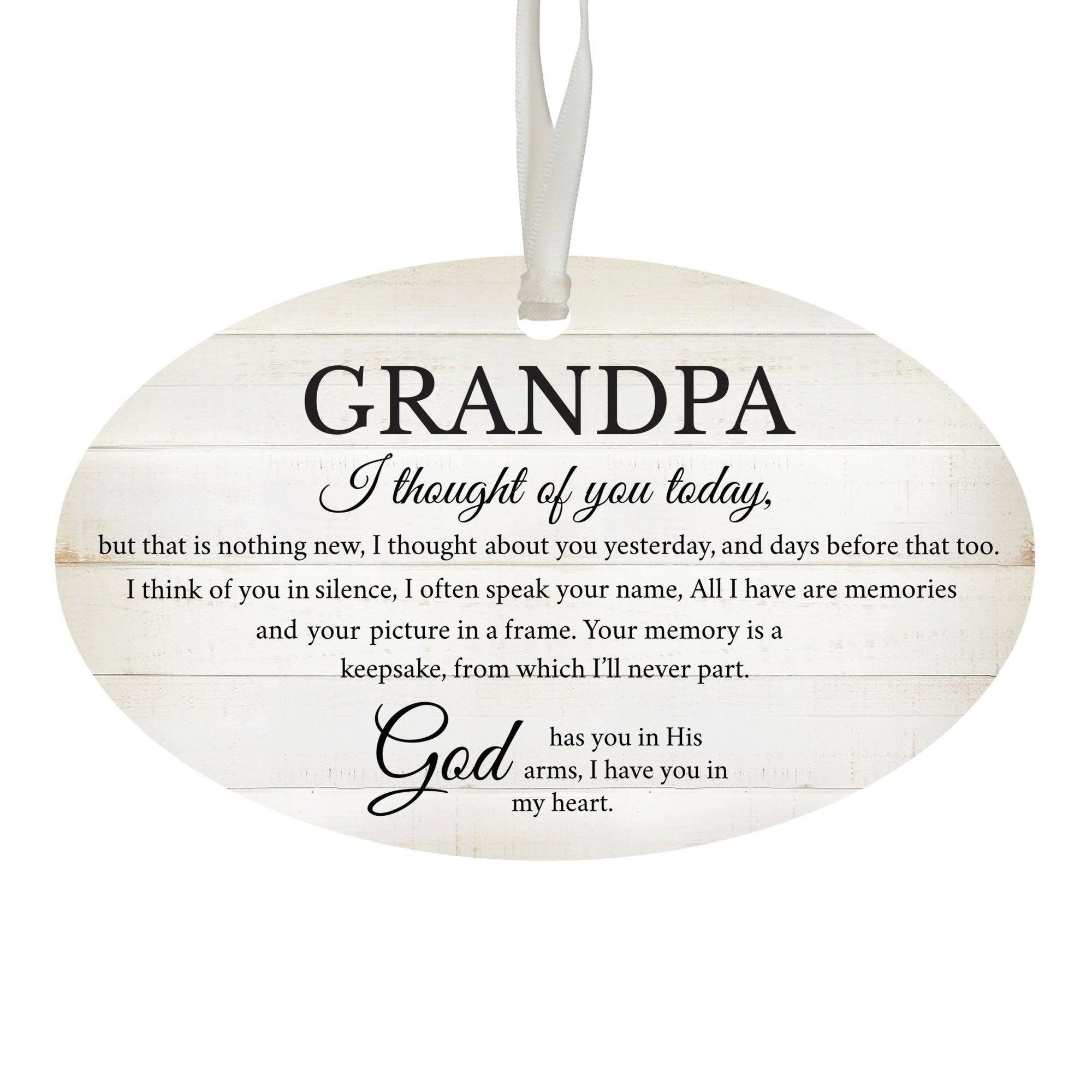 Hanging Memorial Bereavement Ornament for Loss of Loved One - I Thought Of You - LifeSong Milestones
