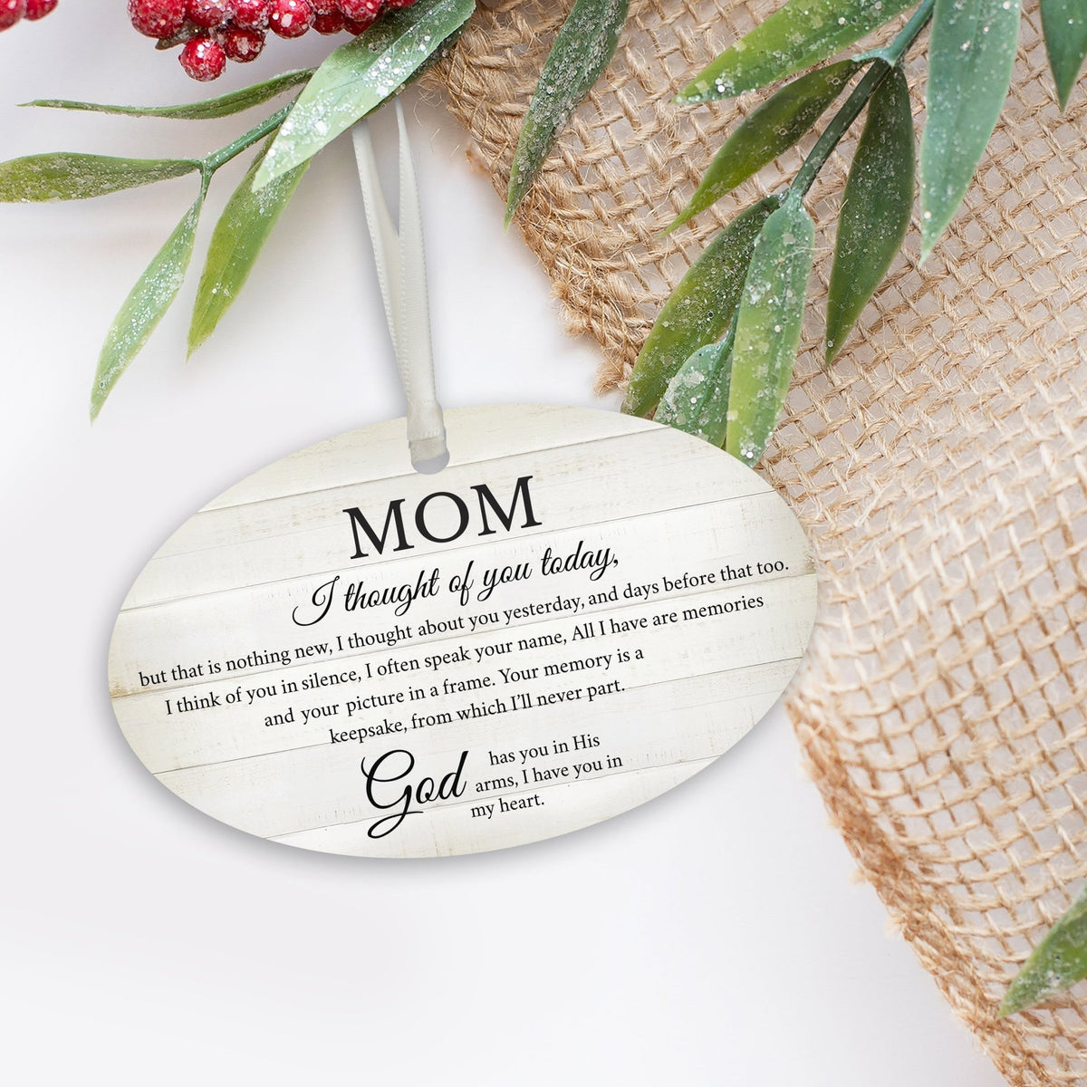 Hanging Memorial Bereavement Ornament for Loss of Loved One - I Thought Of You - LifeSong Milestones