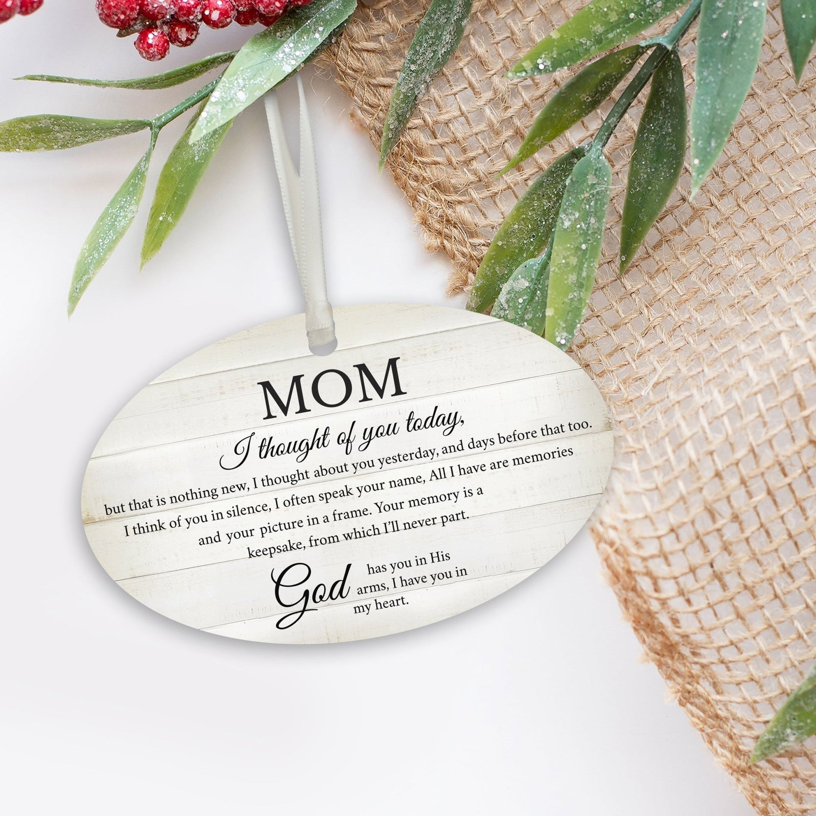 Hanging Memorial Bereavement Ornament for Loss of Loved One - I Thought Of You - LifeSong Milestones