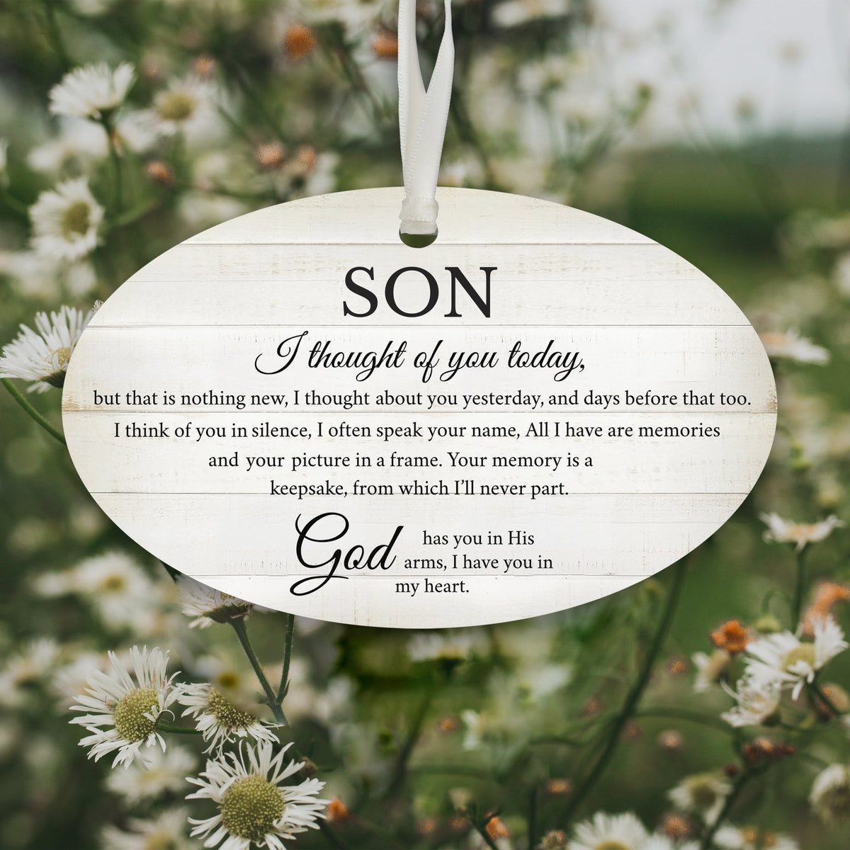 Hanging Memorial Bereavement Ornament for Loss of Loved One - I Thought Of You - LifeSong Milestones