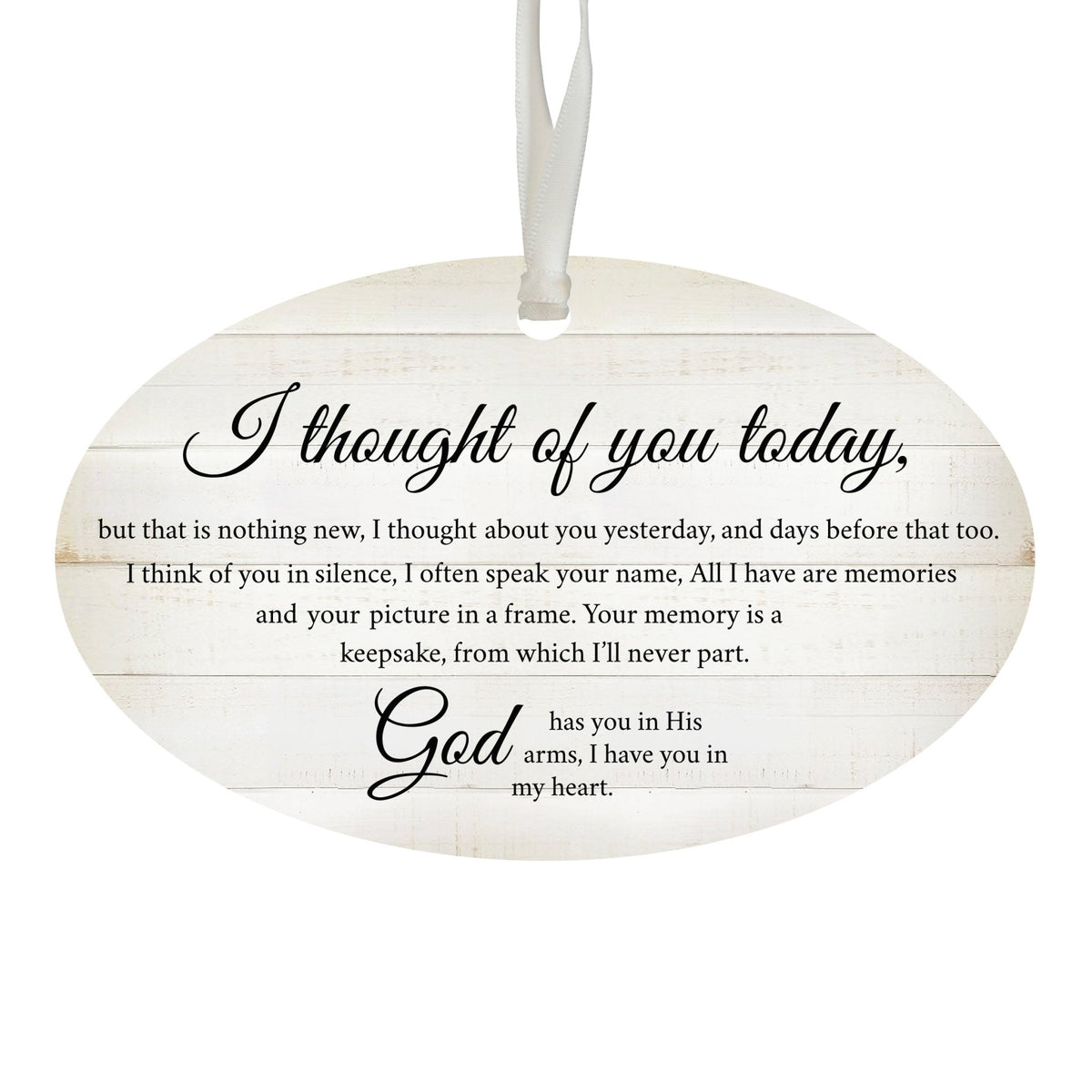 Hanging Memorial Bereavement Ornament for Loss of Loved One - I Thought Of You - LifeSong Milestones