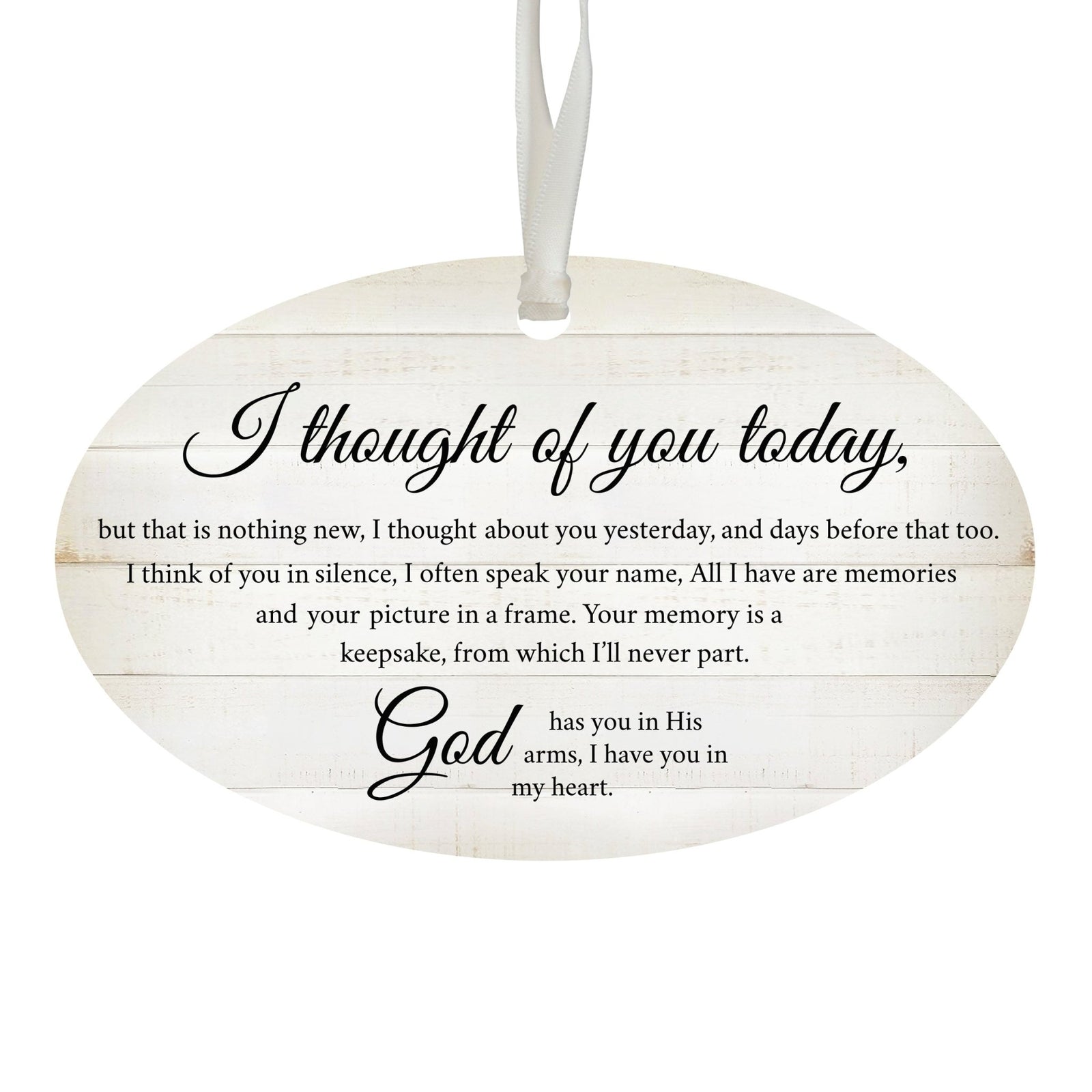 Hanging Memorial Bereavement Ornament for Loss of Loved One - I Thought Of You - LifeSong Milestones