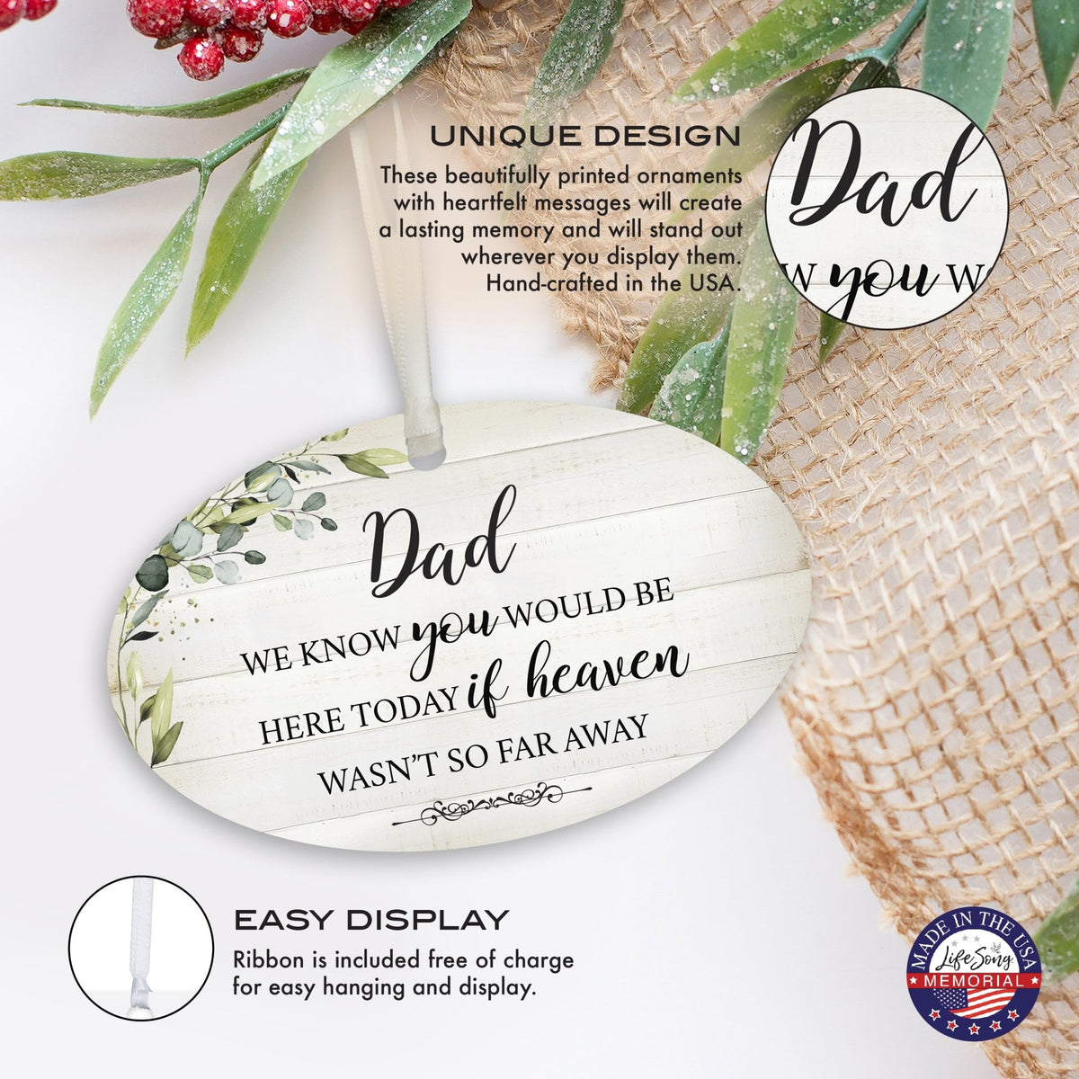 Hanging Memorial Bereavement Ornament for Loss of Loved One - We Know You Would - LifeSong Milestones