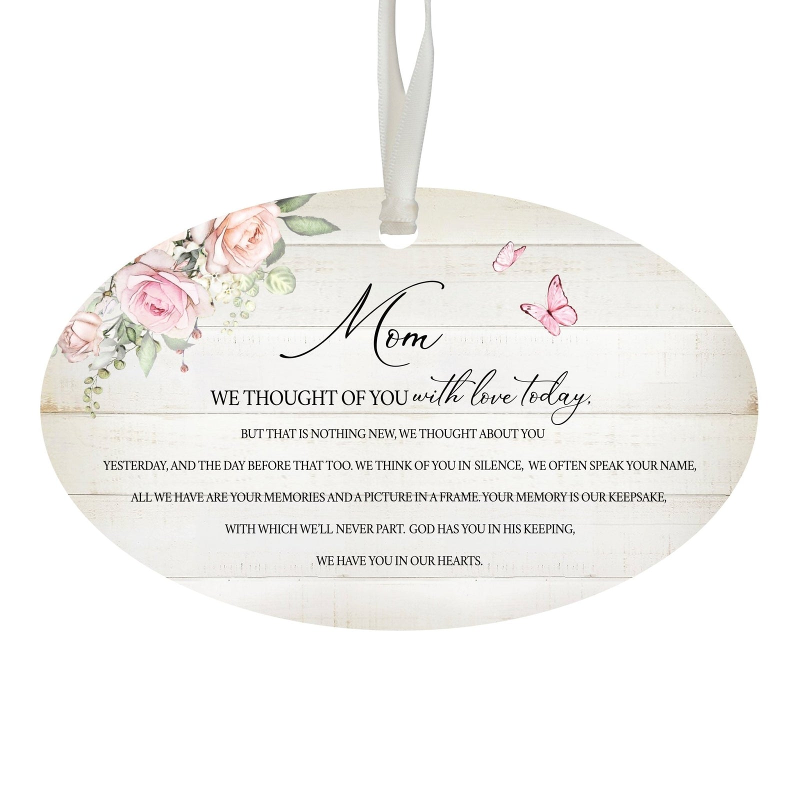 Hanging Memorial Bereavement Ornament for Loss of Loved One - We Thought Of You - LifeSong Milestones