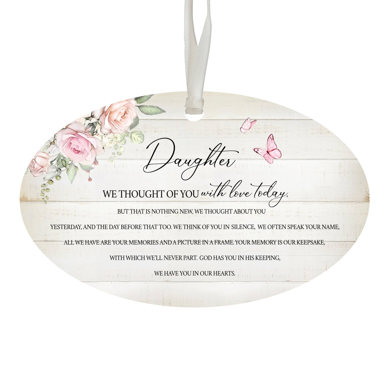 Hanging Memorial Bereavement Ornament for Loss of Loved One - We Thought Of You - LifeSong Milestones