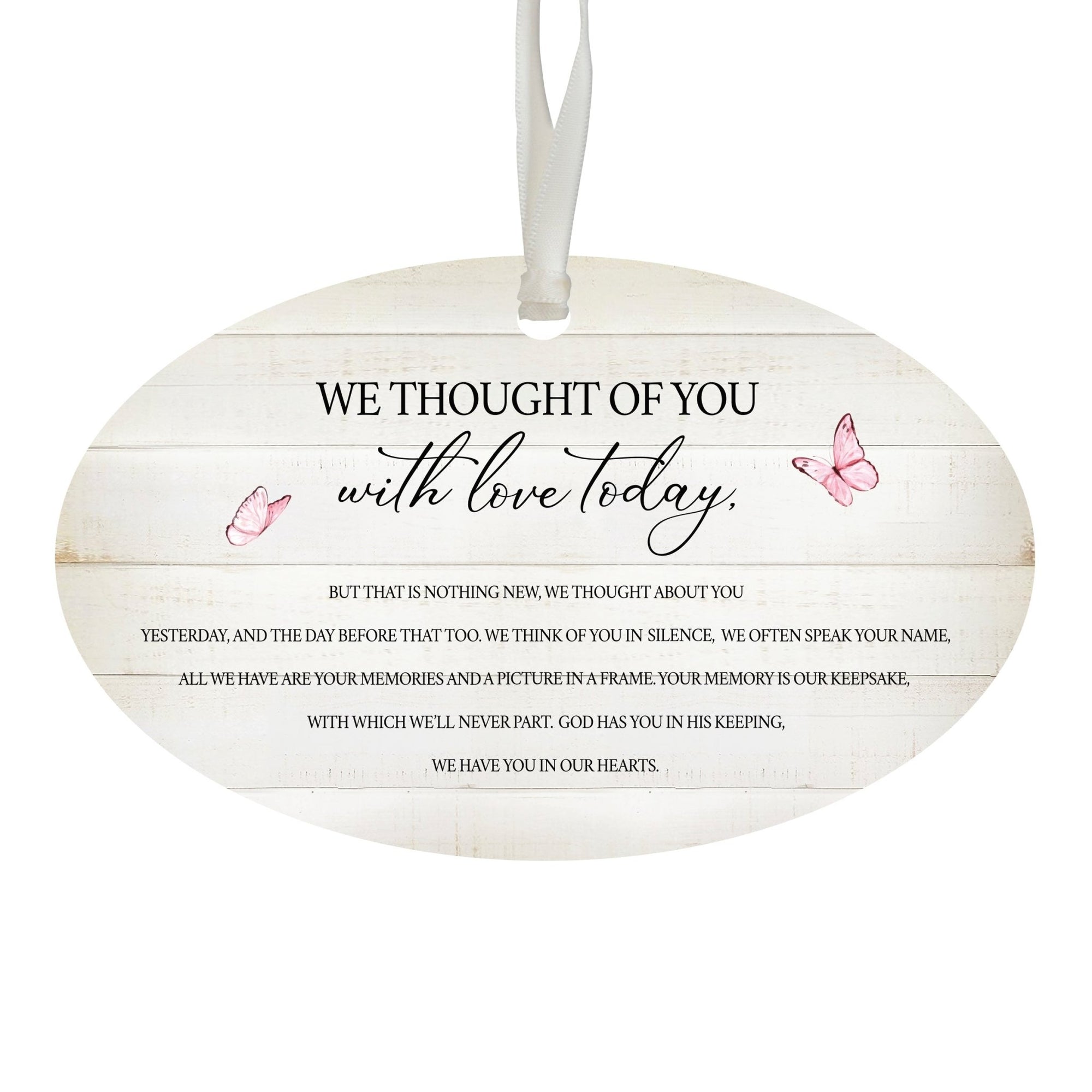 Hanging Memorial Bereavement Ornament for Loss of Loved One - We Thought Of You - LifeSong Milestones