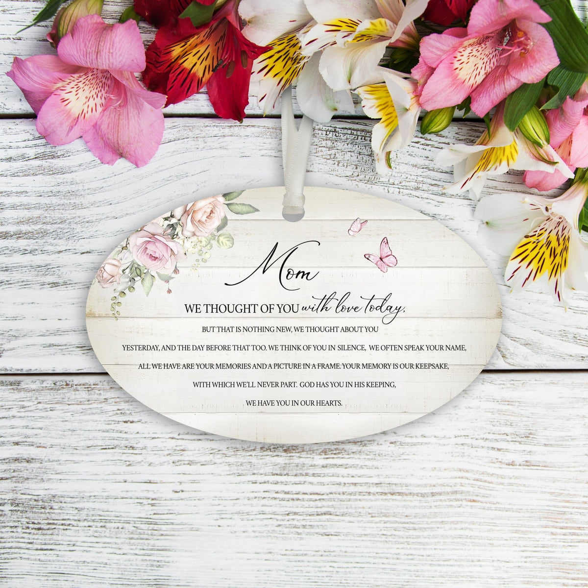 Hanging Memorial Bereavement Ornament for Loss of Loved One - We Thought Of You - LifeSong Milestones