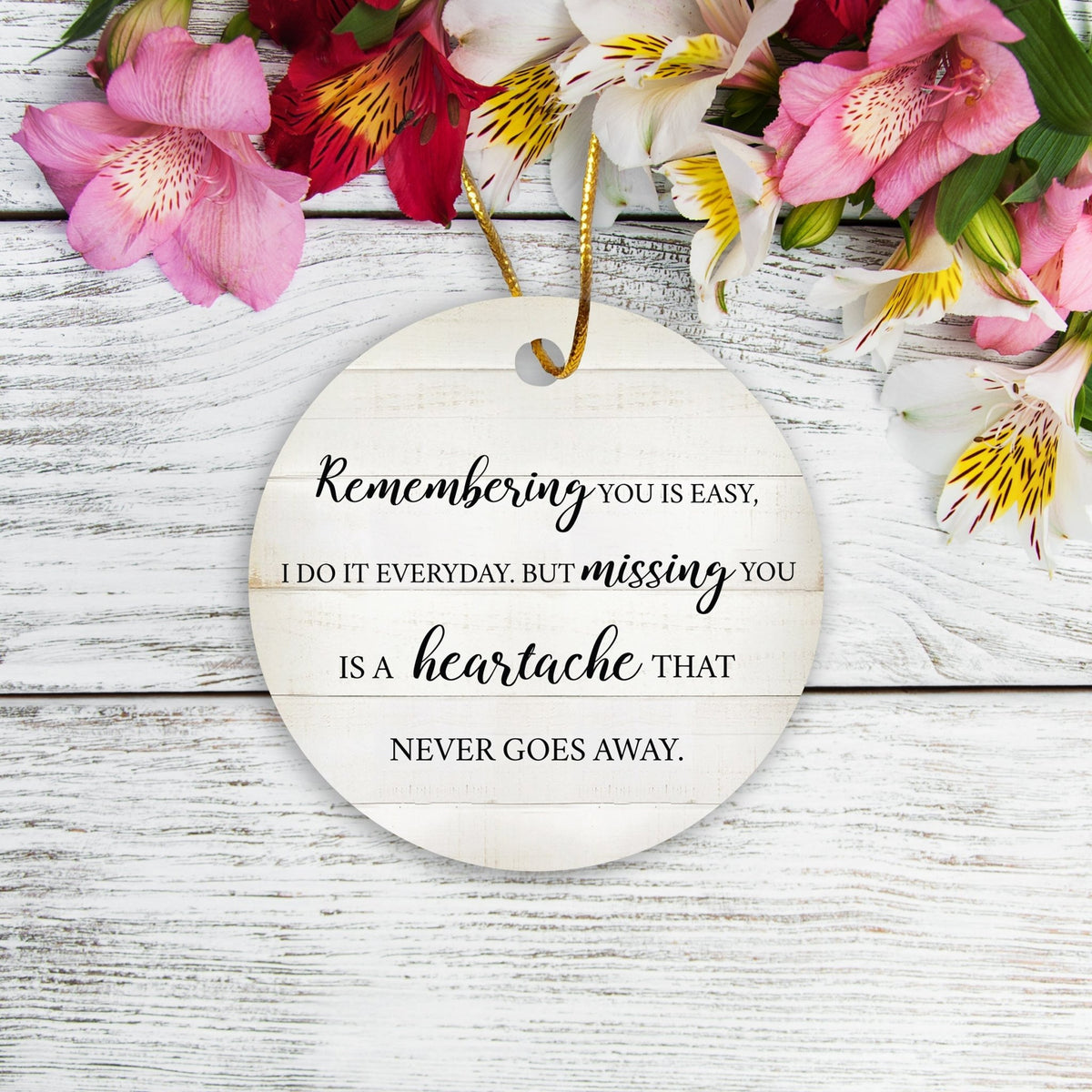 Hanging Memorial Ceramic Ornament for Loss of Loved One - LifeSong Milestones