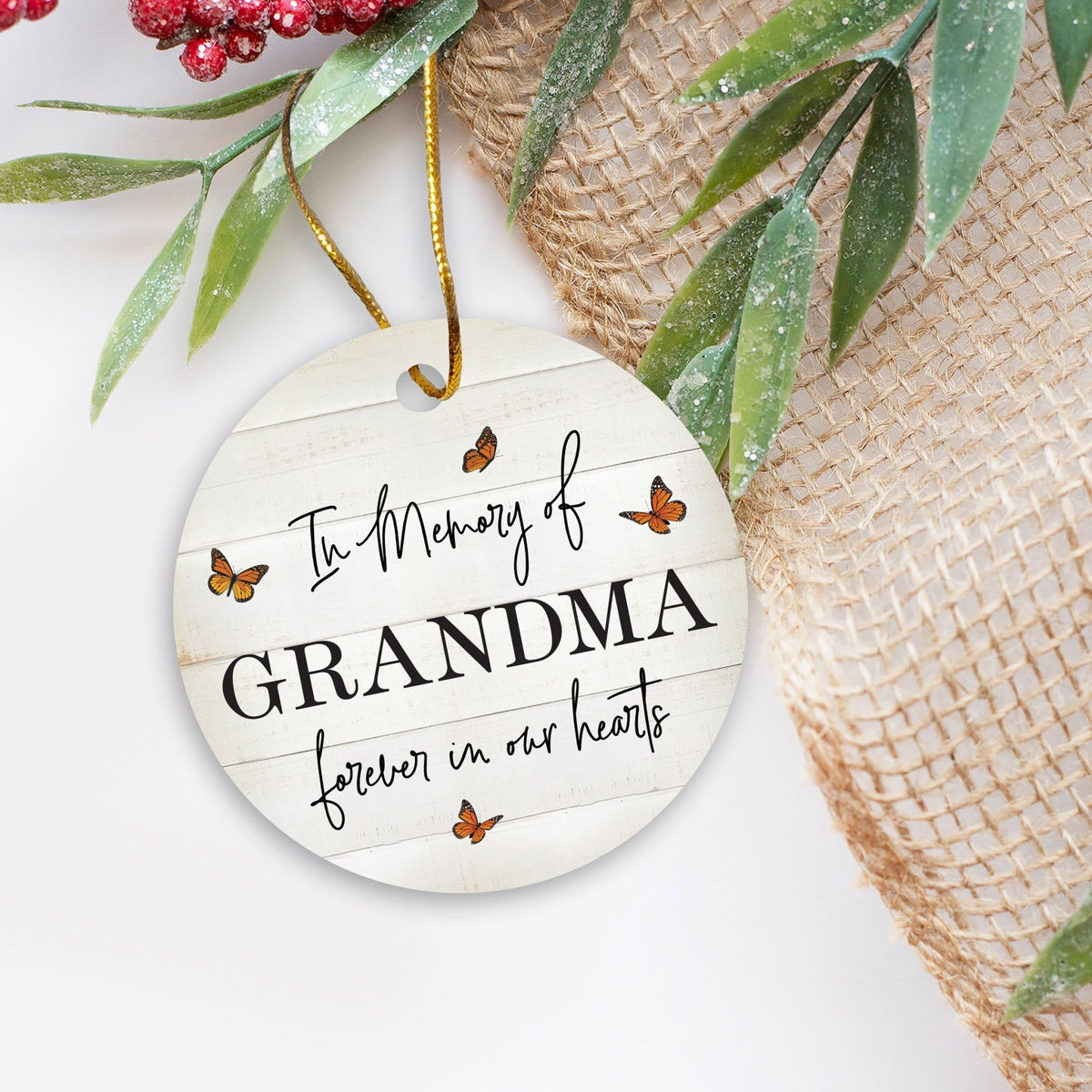 Hanging Memorial Ceramic Ornament for Loss of Loved One - LifeSong Milestones