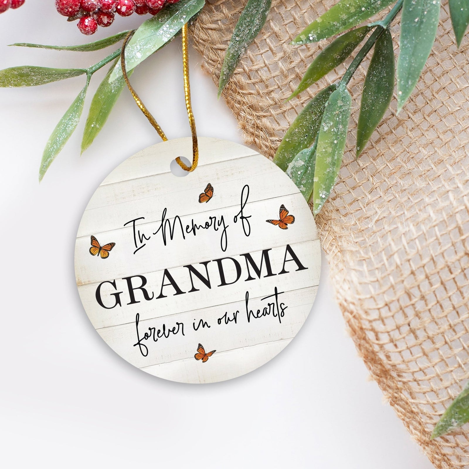 Hanging Memorial Ceramic Ornament for Loss of Loved One - LifeSong Milestones
