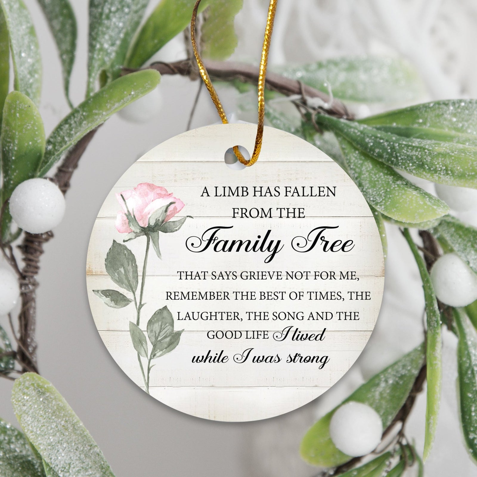 Hanging Memorial Ceramic Ornament for Loss of Loved One - LifeSong Milestones