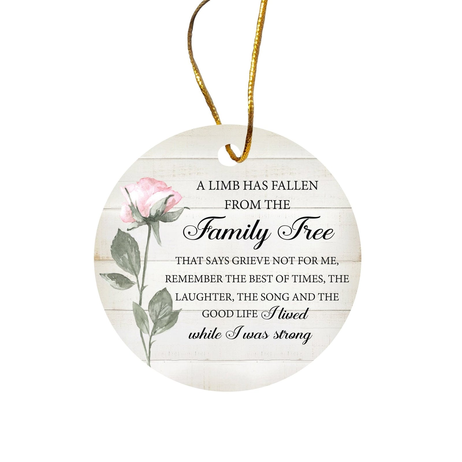 Hanging Memorial Ceramic Ornament for Loss of Loved One - LifeSong Milestones
