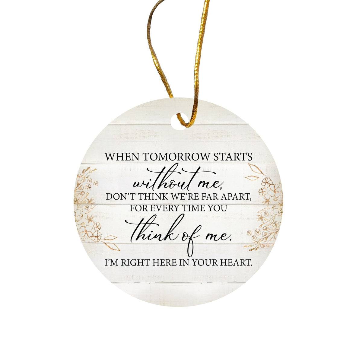 Hanging Memorial Ceramic Ornament for Loss of Loved One - LifeSong Milestones