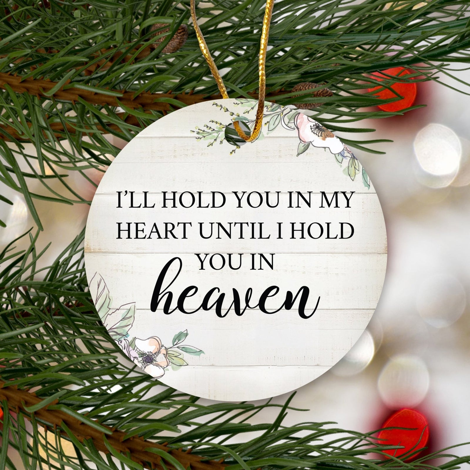 Hanging Memorial Ceramic Ornament for Loss of Loved One - LifeSong Milestones