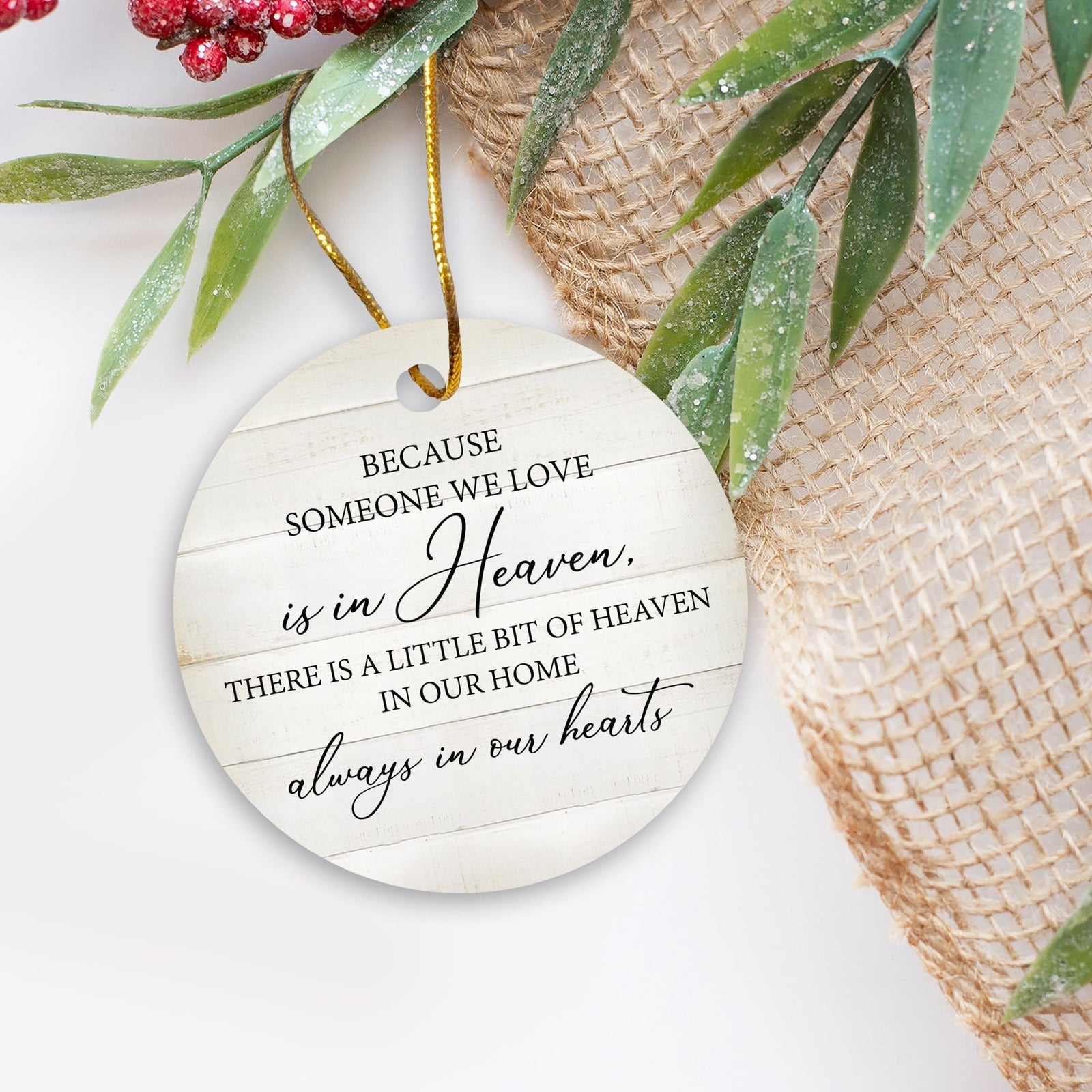Hanging Memorial Ceramic Ornament for Loss of Loved One - LifeSong Milestones