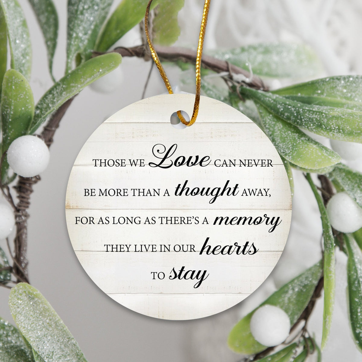 Hanging Memorial Ceramic Ornament for Loss of Loved One - LifeSong Milestones