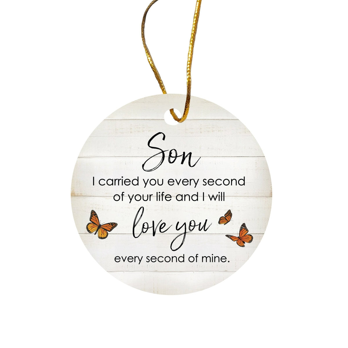 Hanging Memorial Ceramic Ornament for Loss of Loved One - I Carried You Every - LifeSong Milestones