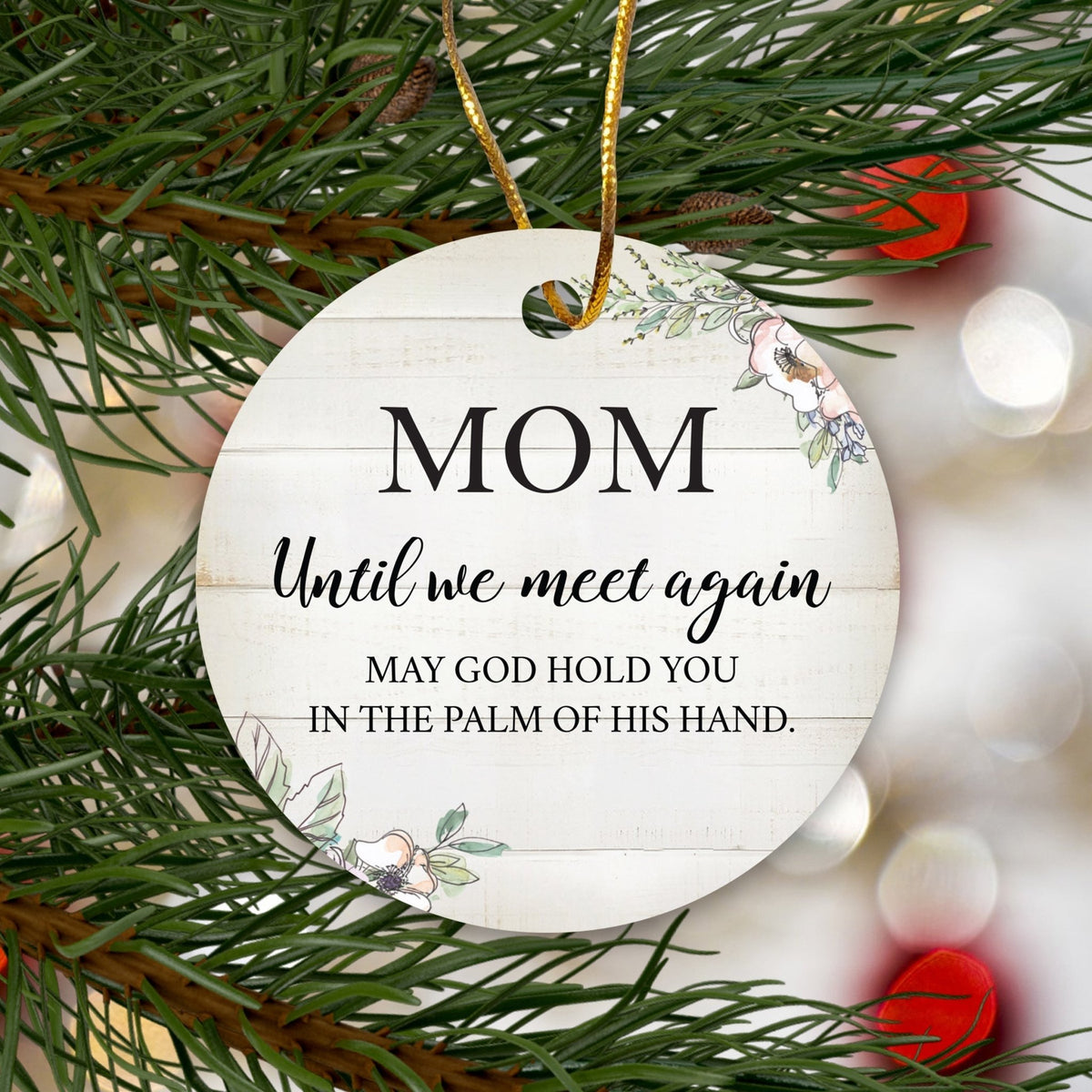 Hanging Memorial Ceramic Ornament for Loss of Loved One - Until We Meet Again - LifeSong Milestones