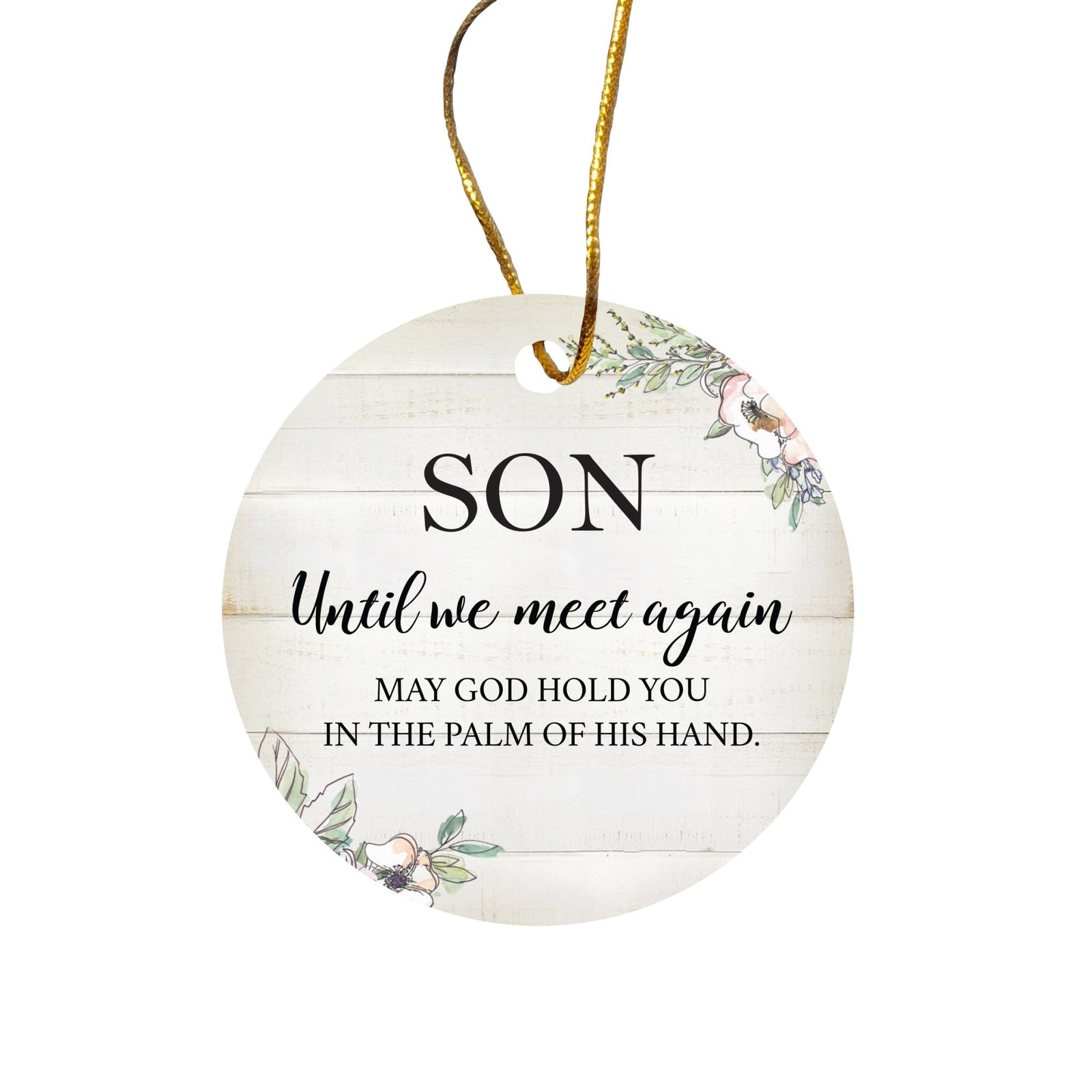 Hanging Memorial Ceramic Ornament for Loss of Loved One - Until We Meet Again - LifeSong Milestones
