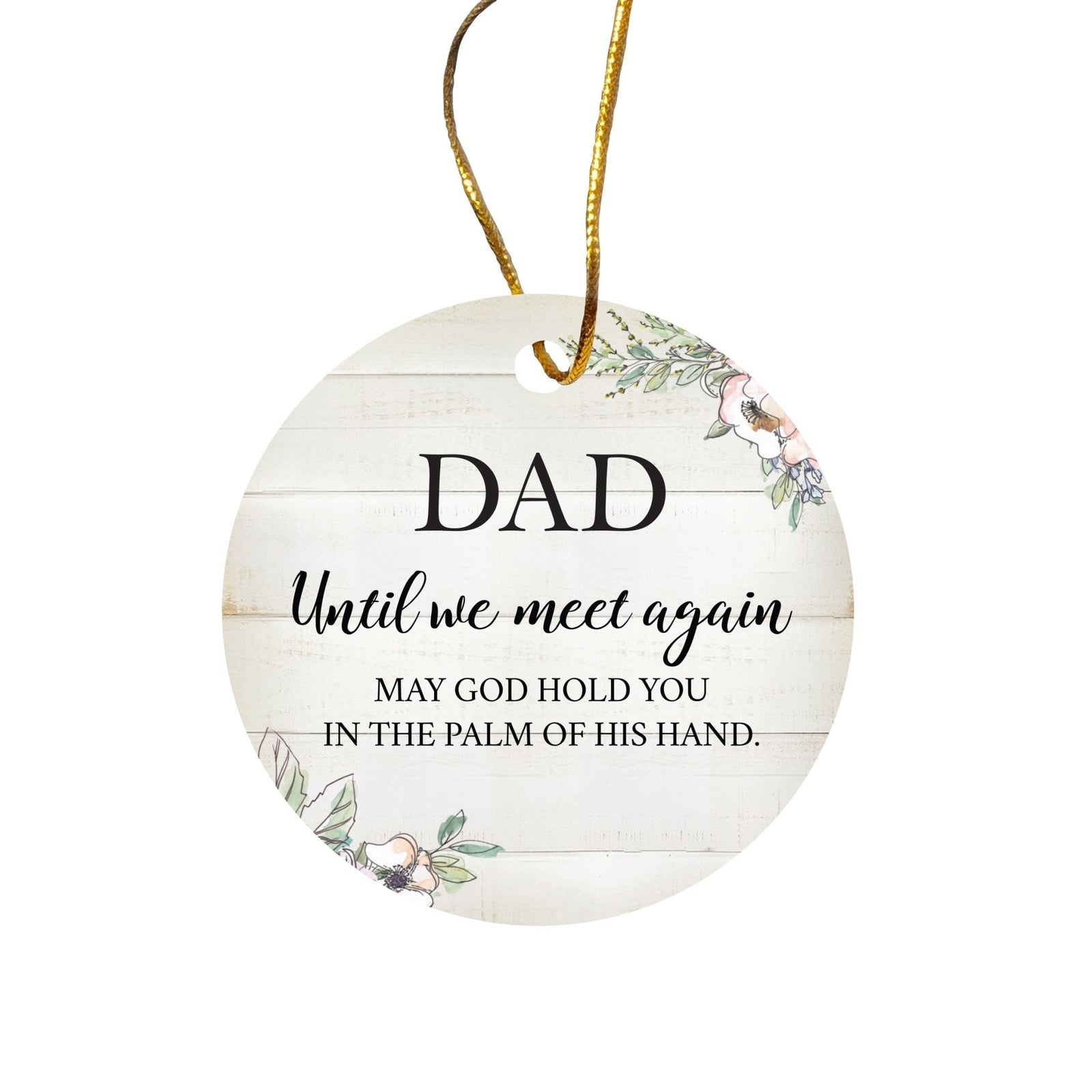 Hanging Memorial Ceramic Ornament for Loss of Loved One - Until We Meet Again - LifeSong Milestones
