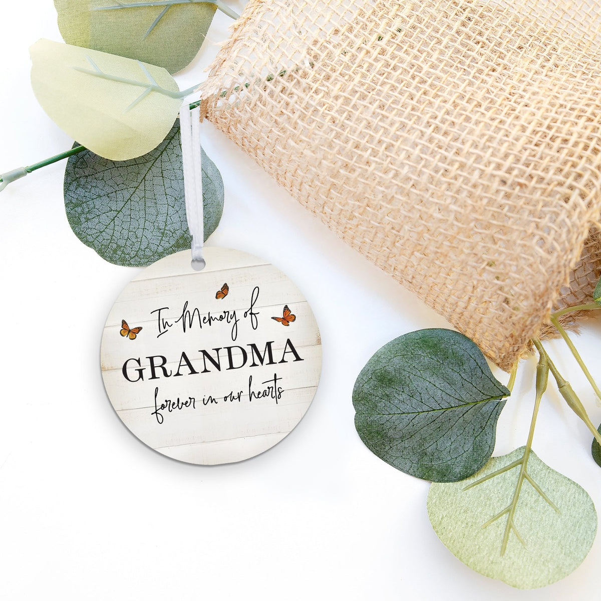 Hanging Memorial Round Ornament for Loss of Loved One - LifeSong Milestones