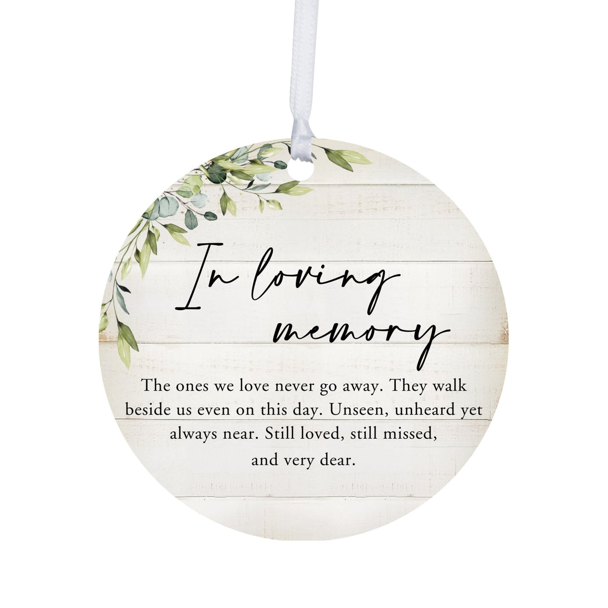 Hanging Memorial Round Ornament for Loss of Loved One - LifeSong Milestones