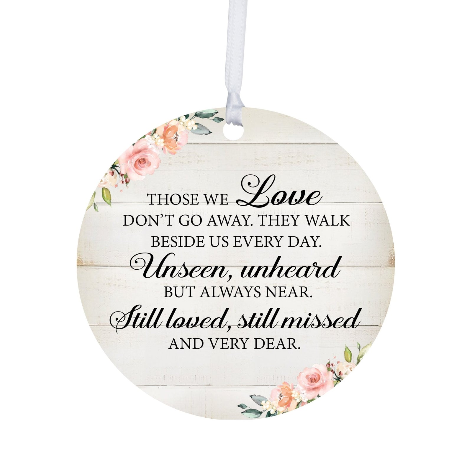 Hanging Memorial Round Ornament for Loss of Loved One - LifeSong Milestones