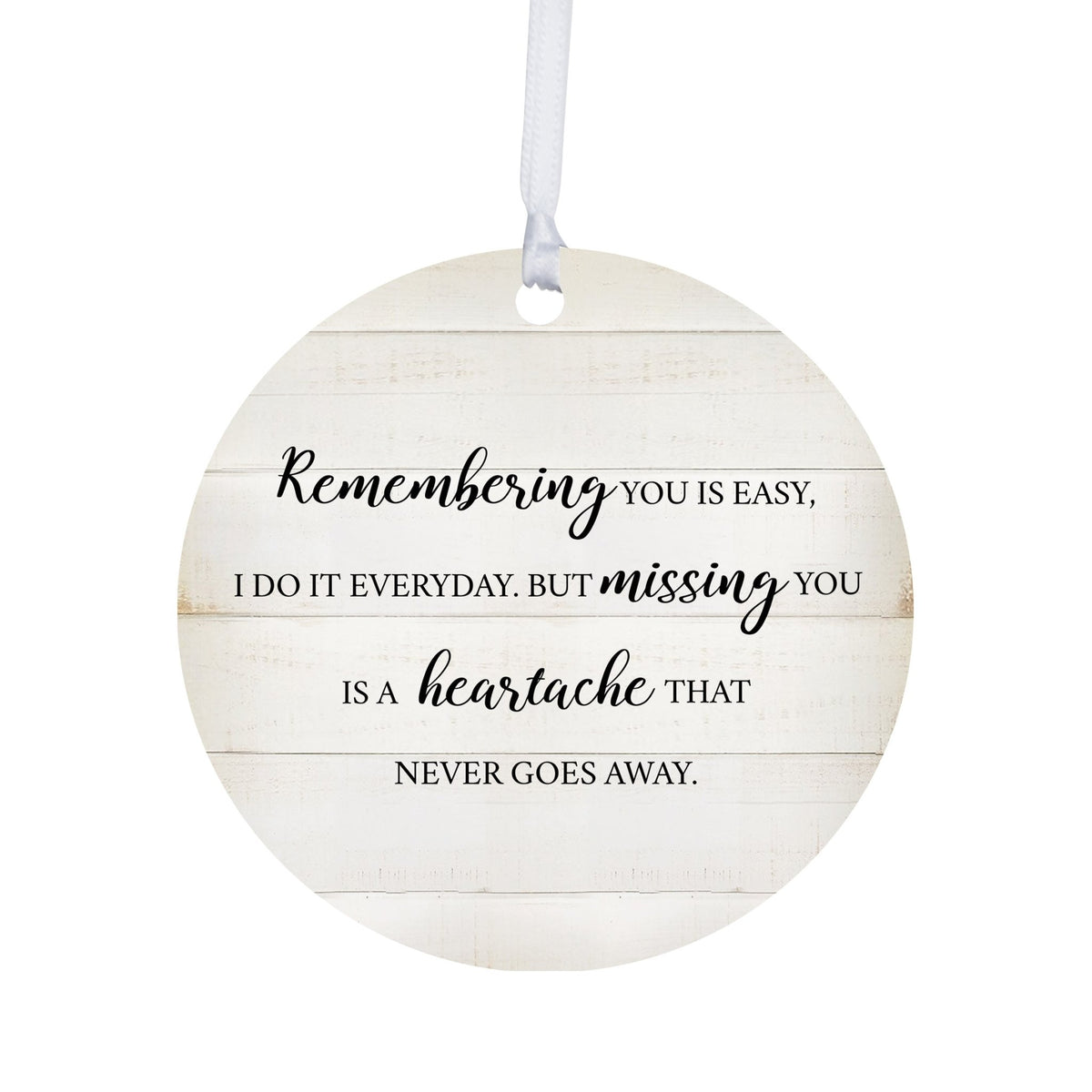 Hanging Memorial Round Ornament for Loss of Loved One - LifeSong Milestones