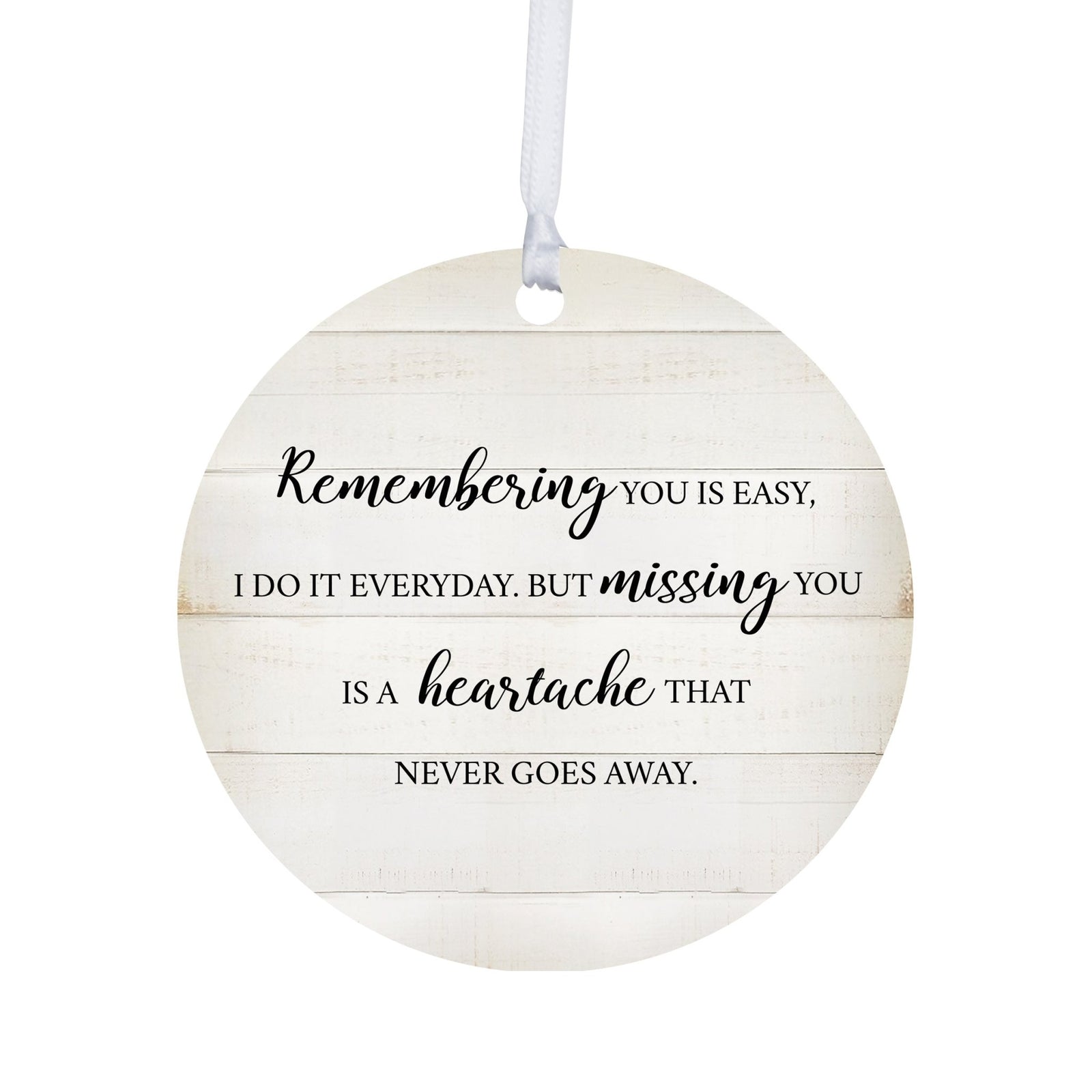 Hanging Memorial Round Ornament for Loss of Loved One - LifeSong Milestones