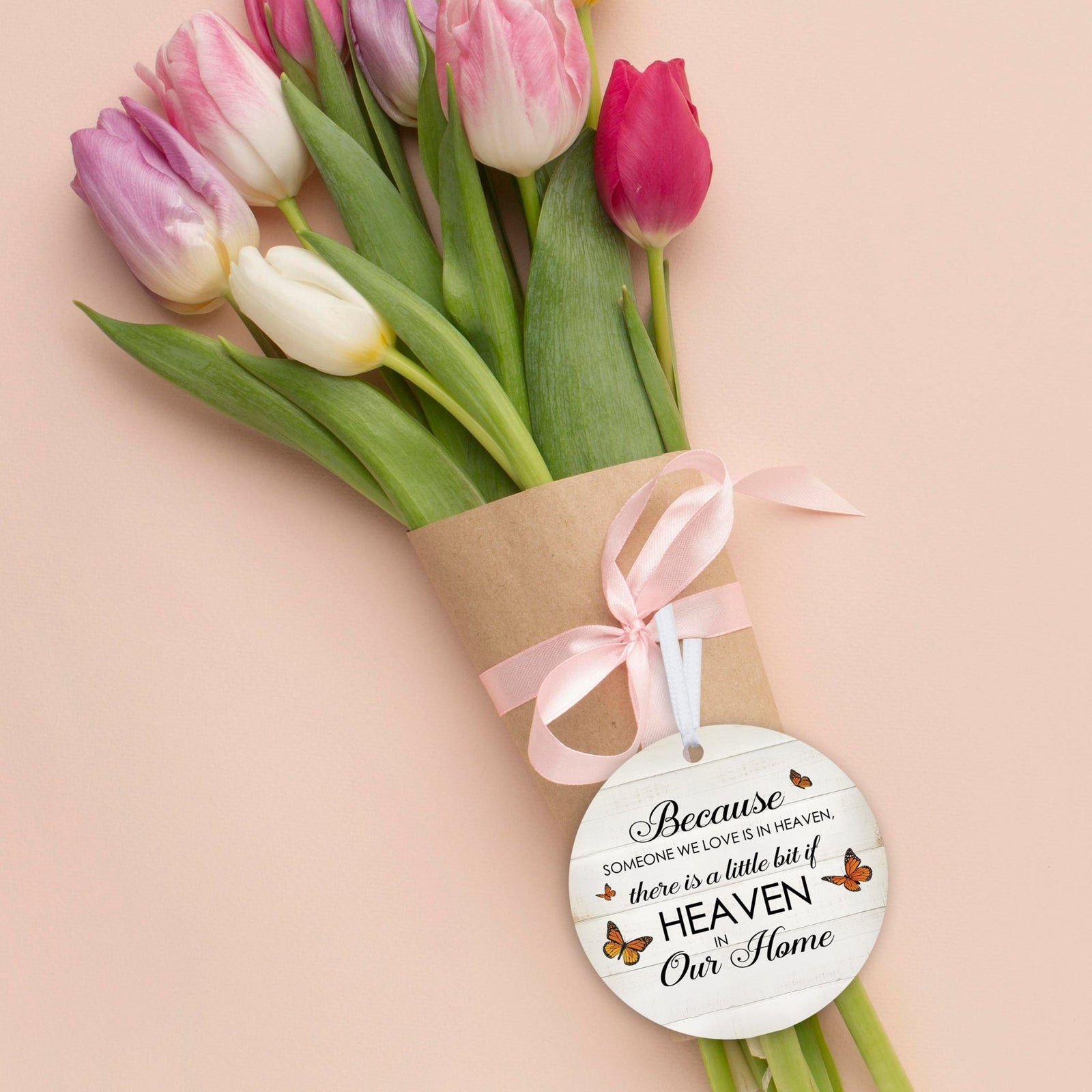 Hanging Memorial Round Ornament for Loss of Loved One - LifeSong Milestones